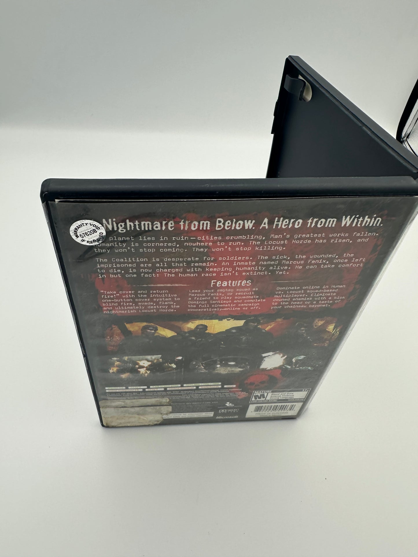 Gears of war of Xbox 360. Missing manual