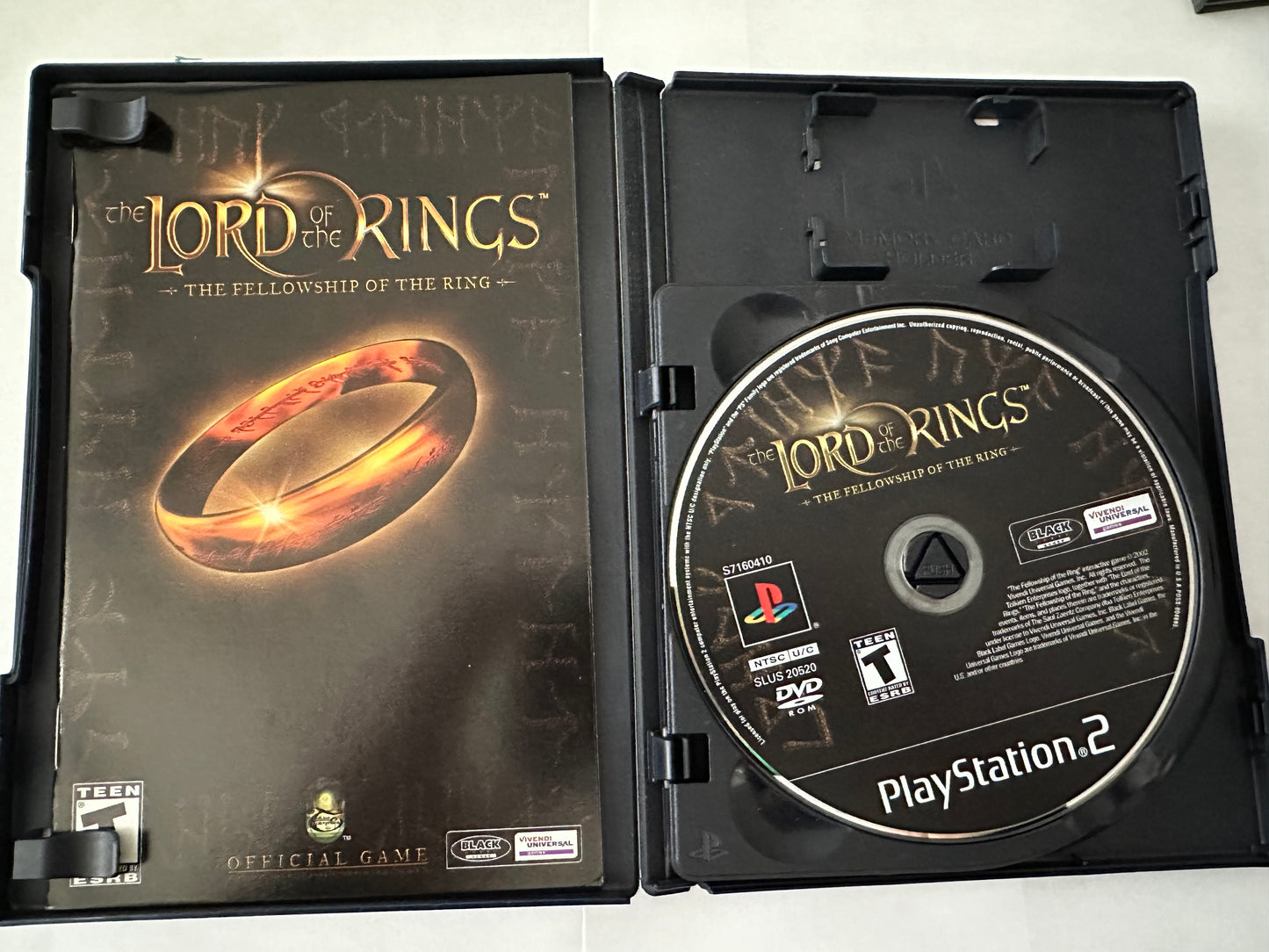 The lord of the rings the fellowship of the ring for the PS2