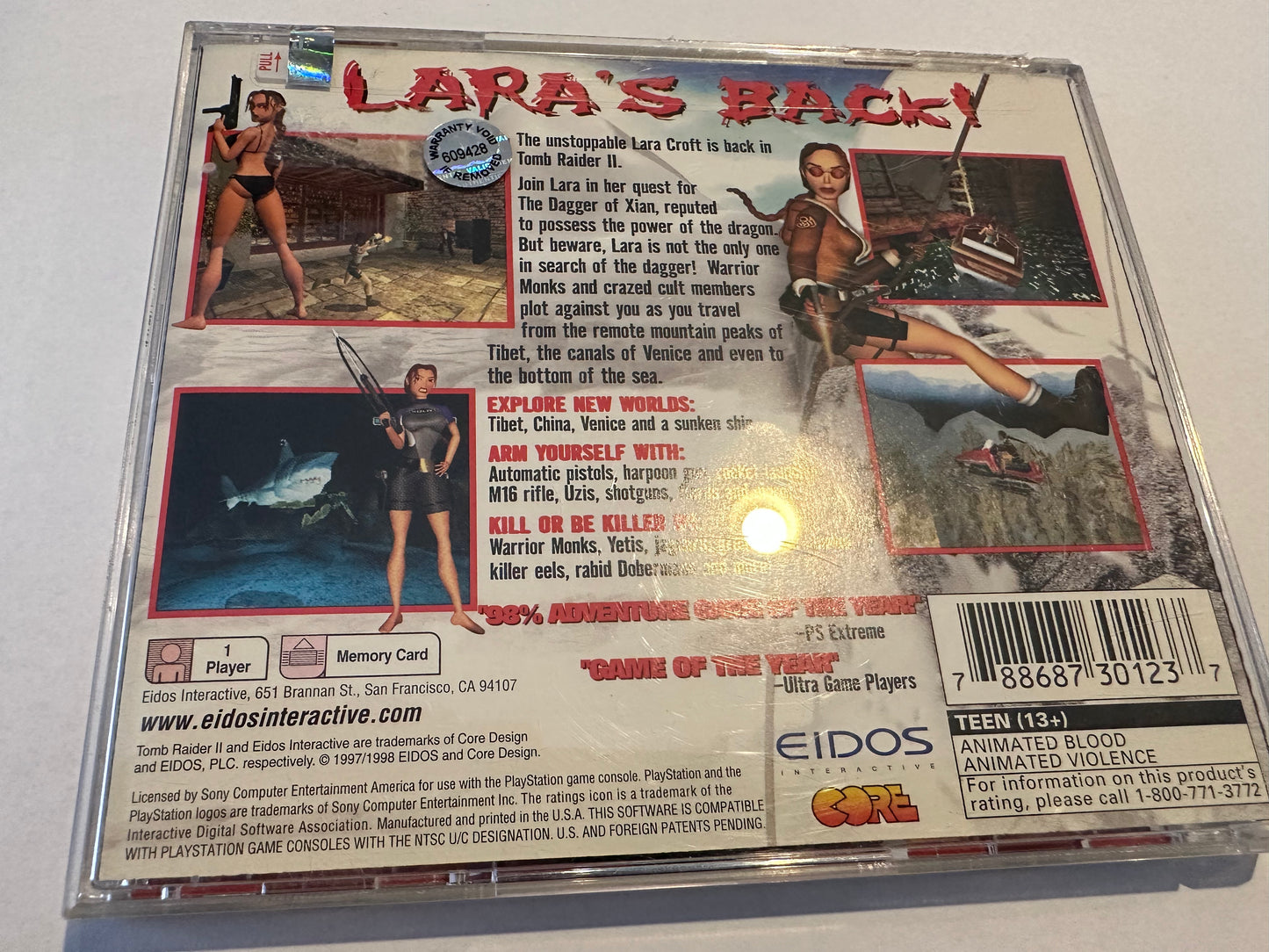 Tomb raider ii for PS1.