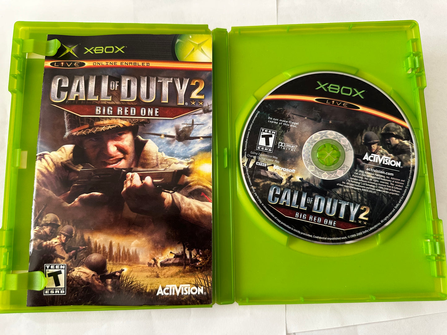 Call of duty 2 Big Red one for the Xbox