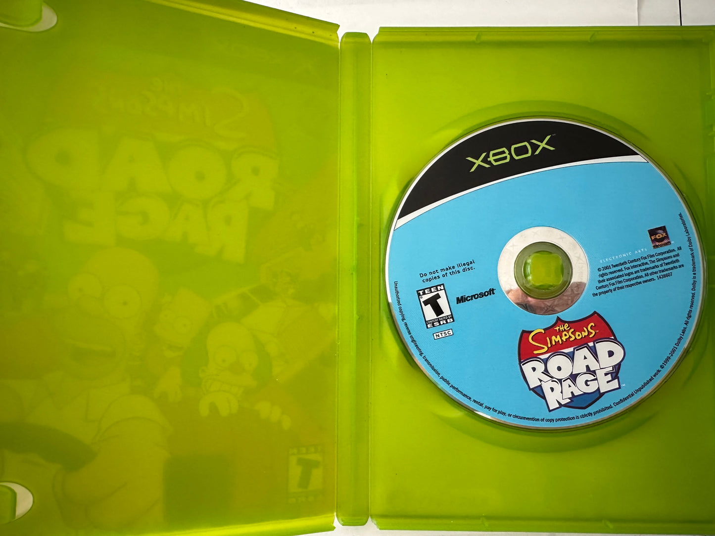 The Simpsons Road Rage for the Xbox. Missing manual.
