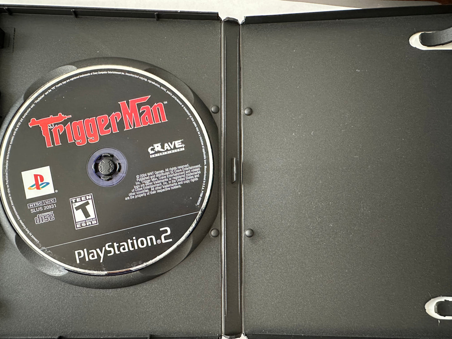 Triggerman for the PlayStation 2. Missing manual