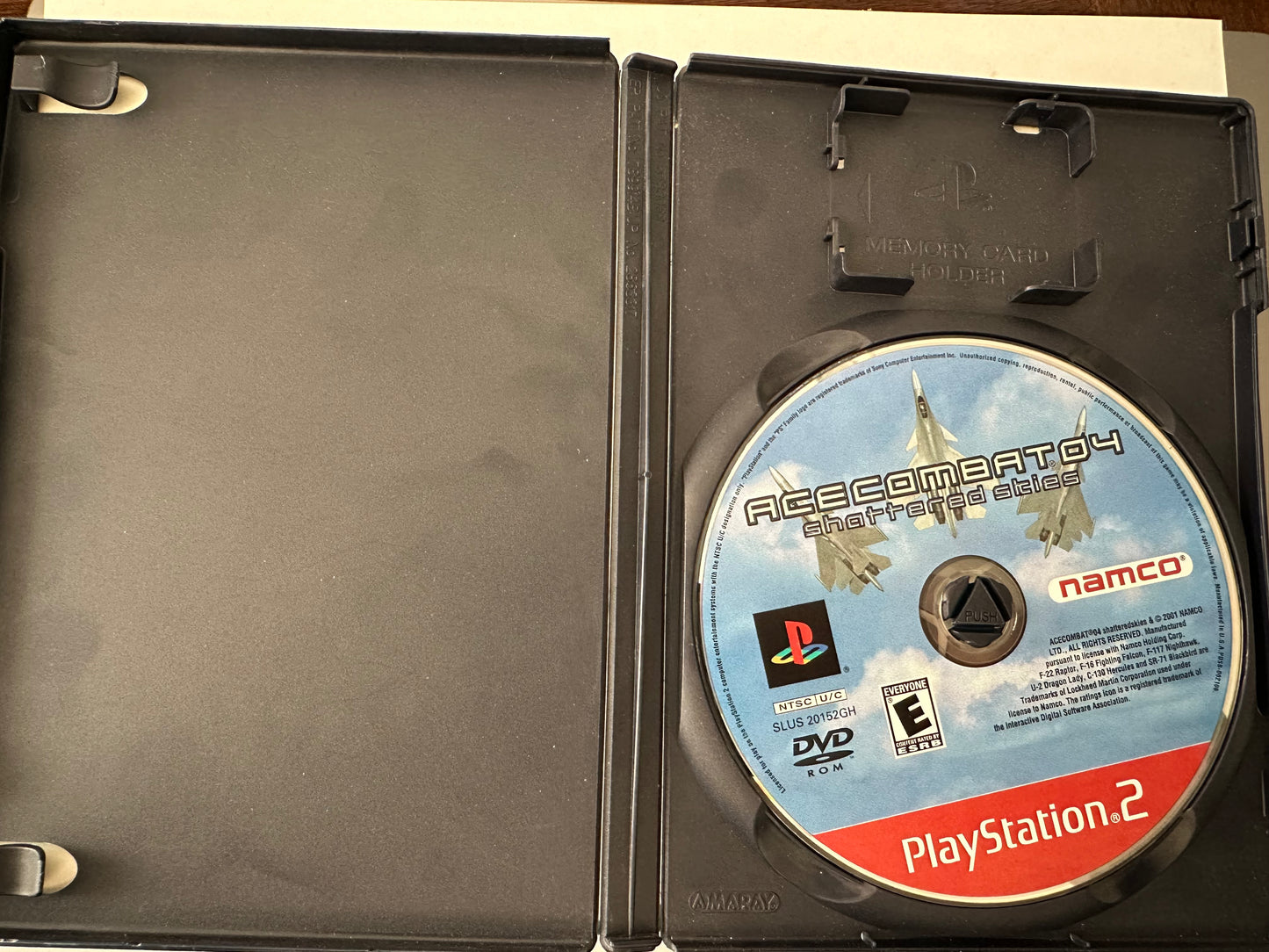 Ace combat 4 shattered skies foe the PlayStation 2. Missing manual