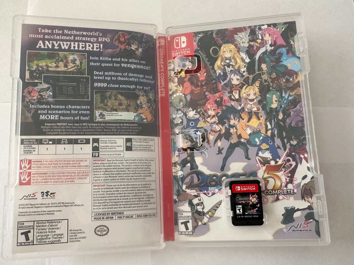 Disgaea 5 for the Nintendo switch