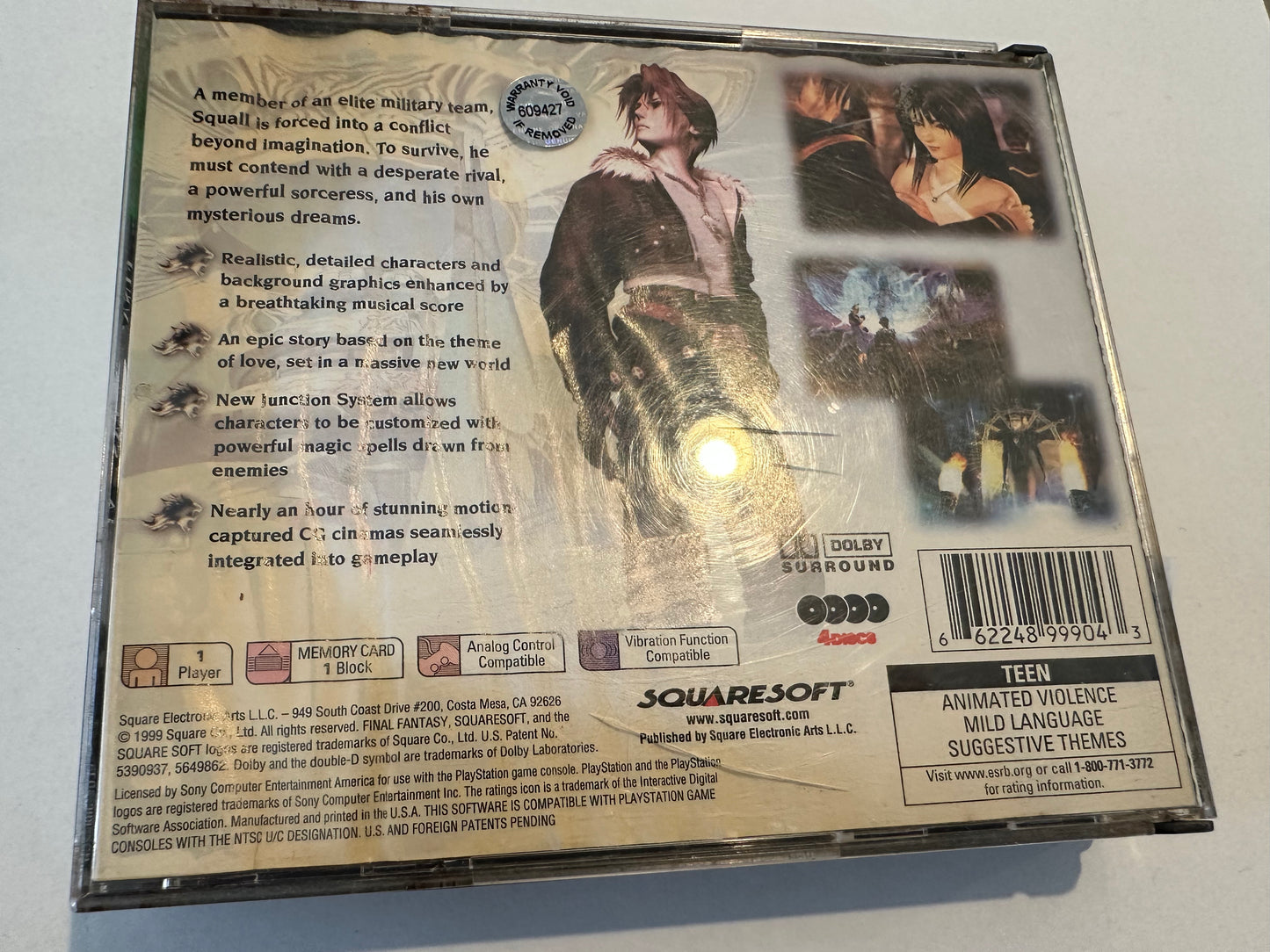 Final fantasy viii for PS1. Missing manual