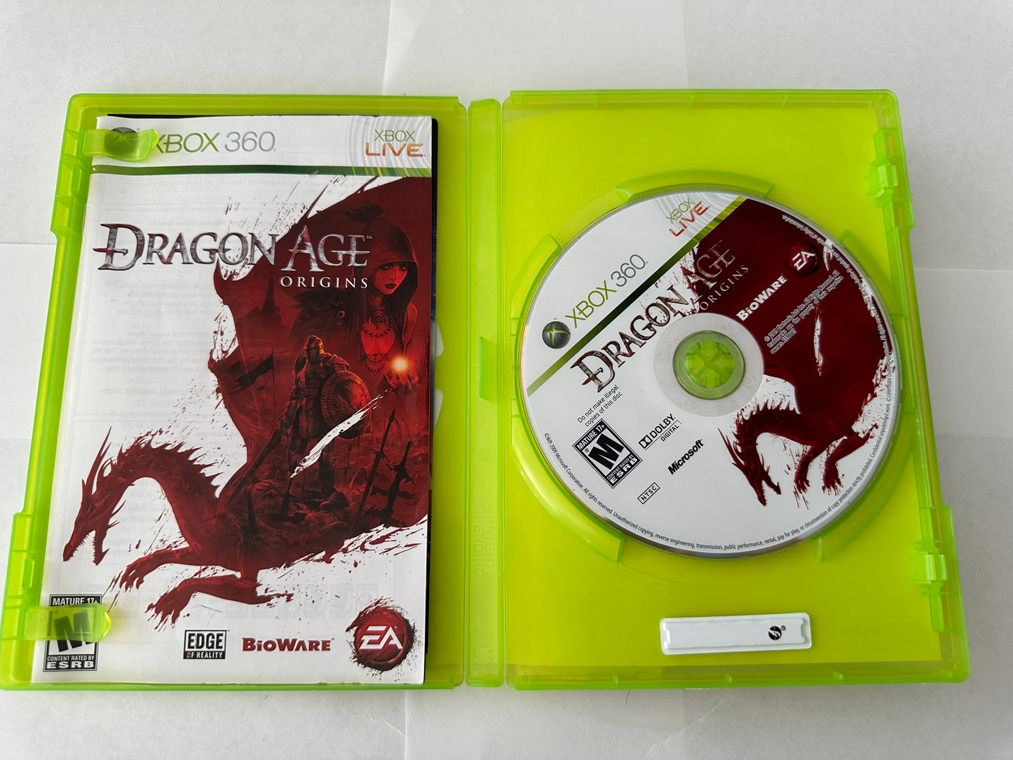 Dragon Age origins for the Xbox 360