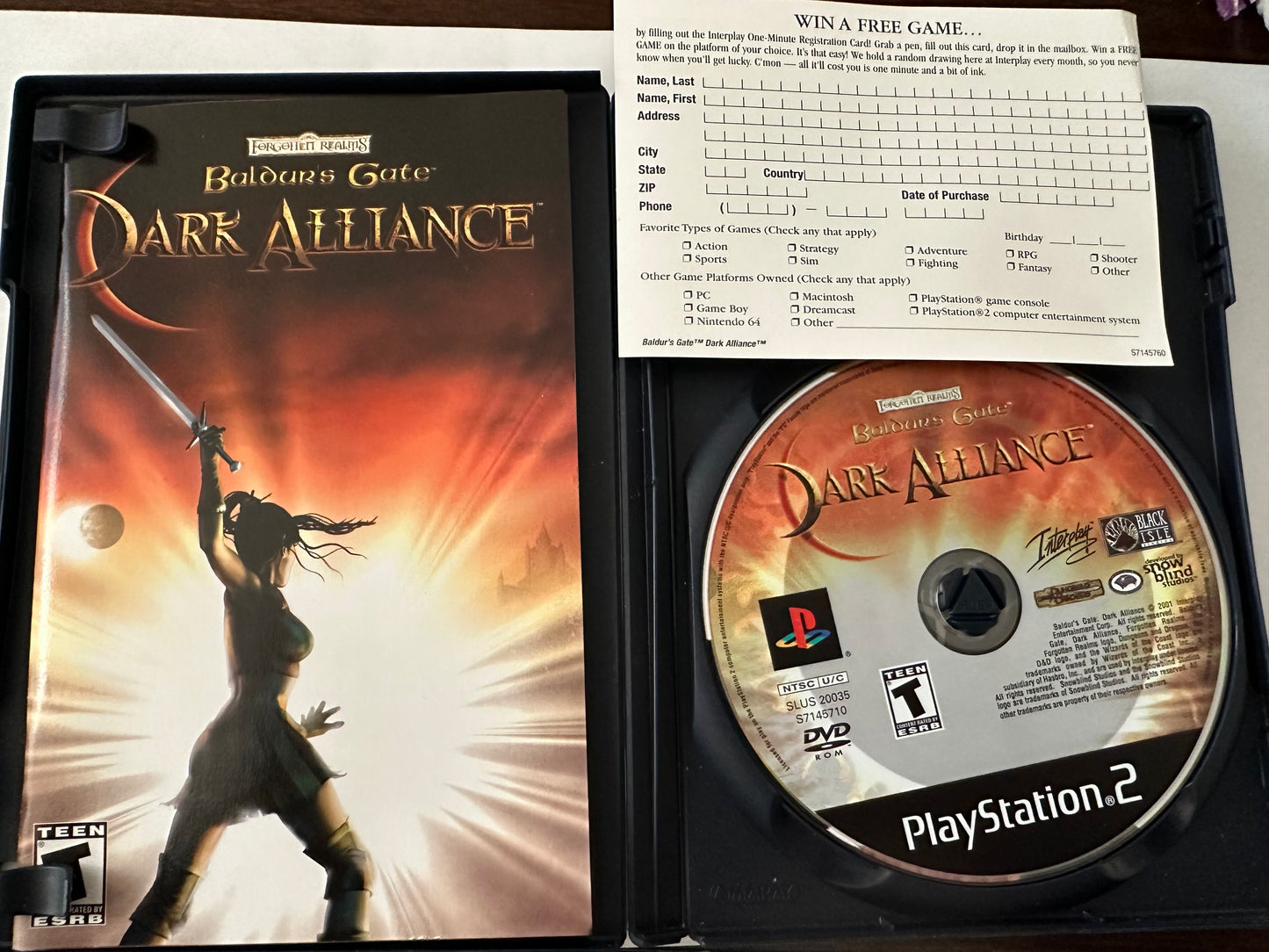 Baldurs gate dark alliance for the PlayStation 2