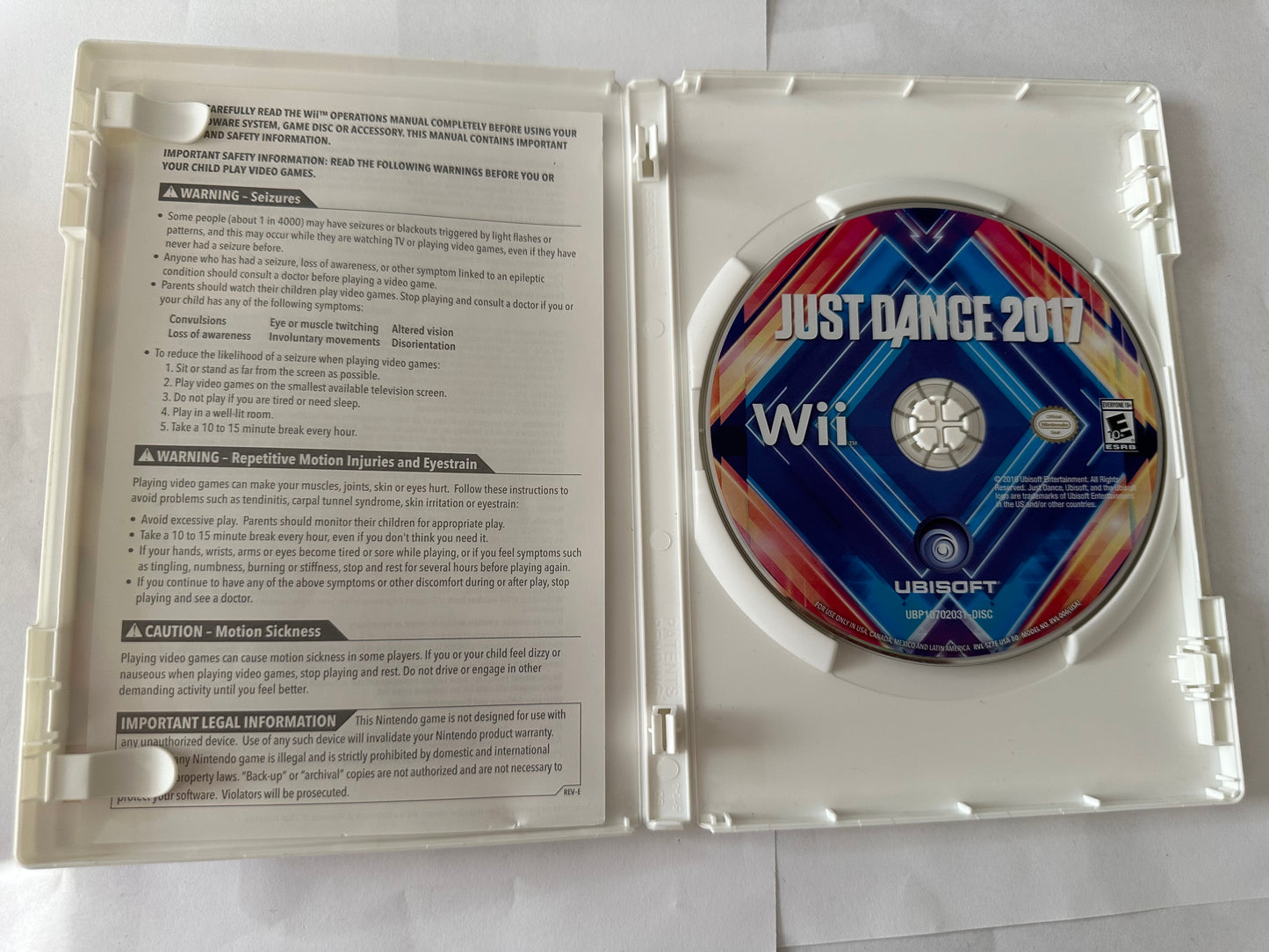 Just Dance 2017 for the Nintendo Wii