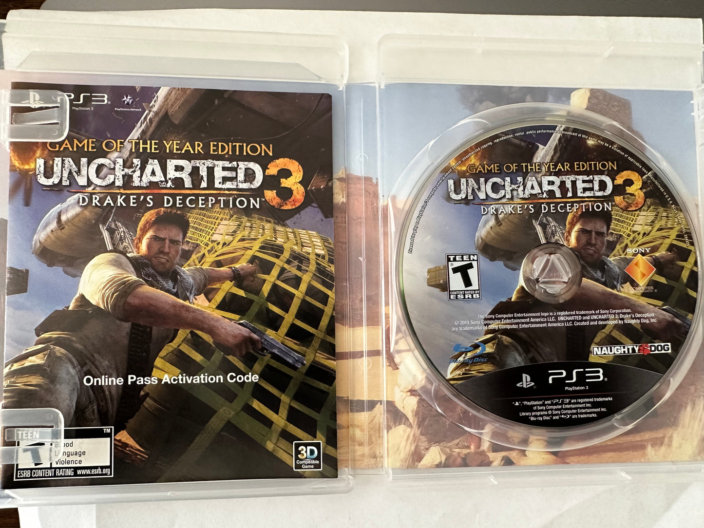 Uncharted 3 drakes deception for the PS3