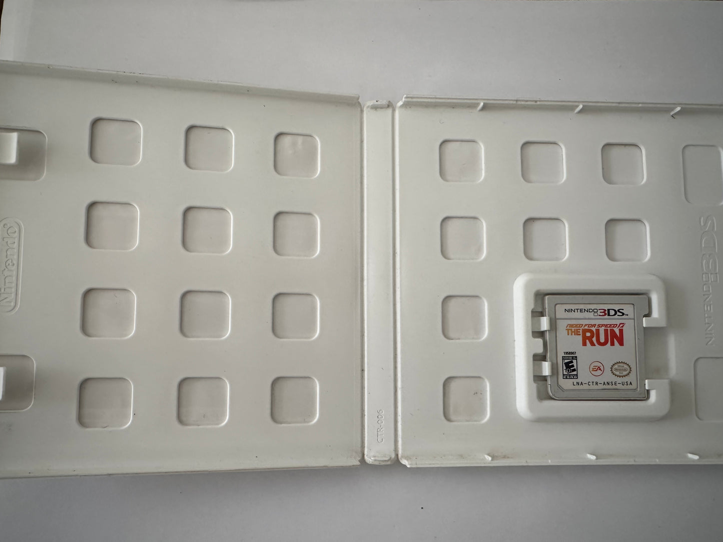 Need for speed The run for the Nintendo 3ds. No manual