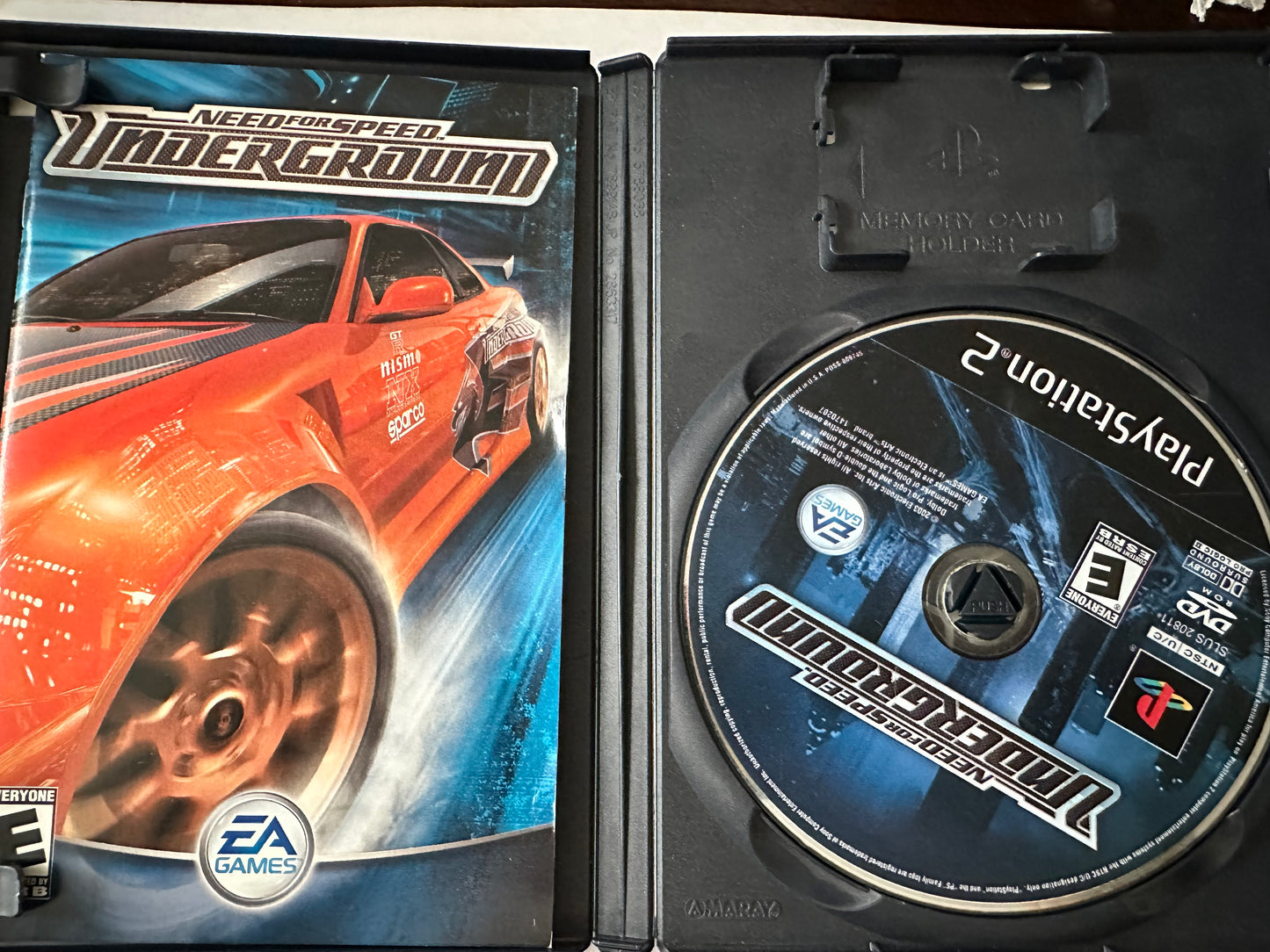 Need for speed underground for the PS2