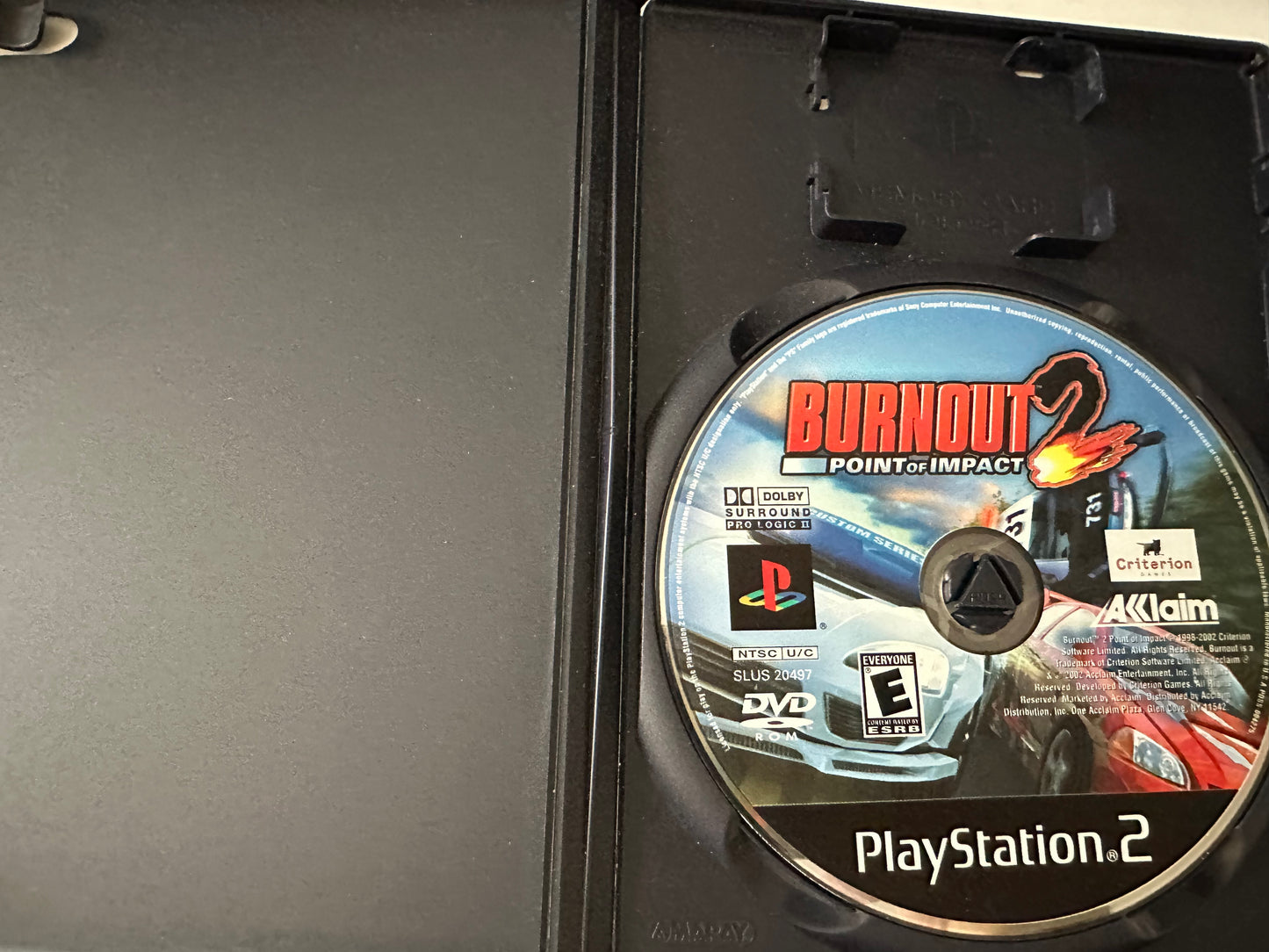 Burnout 2 point of impact for the PlayStation 2. Missing manual