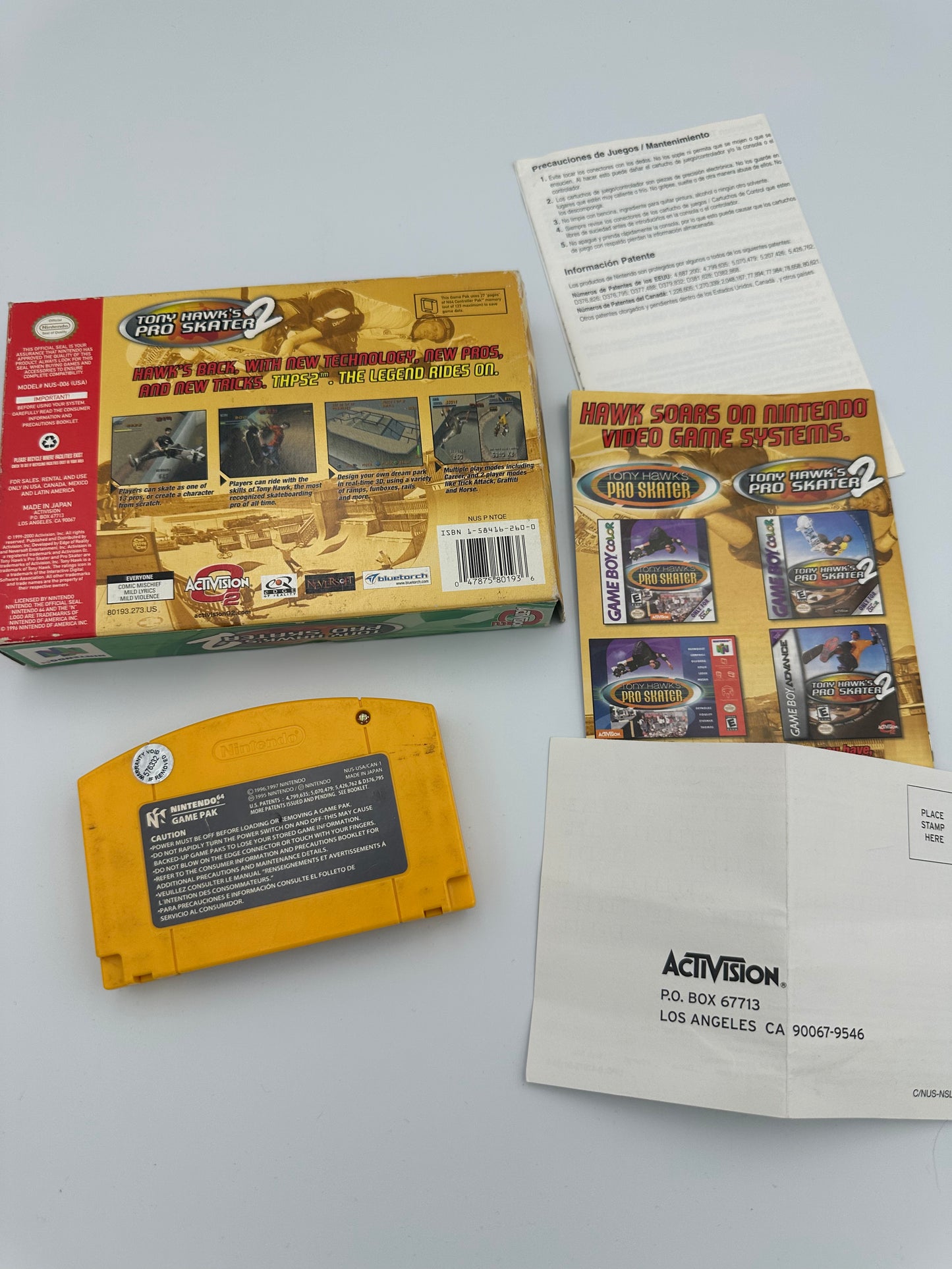 Tony Hawk pro skater 2 for Nintendo 64