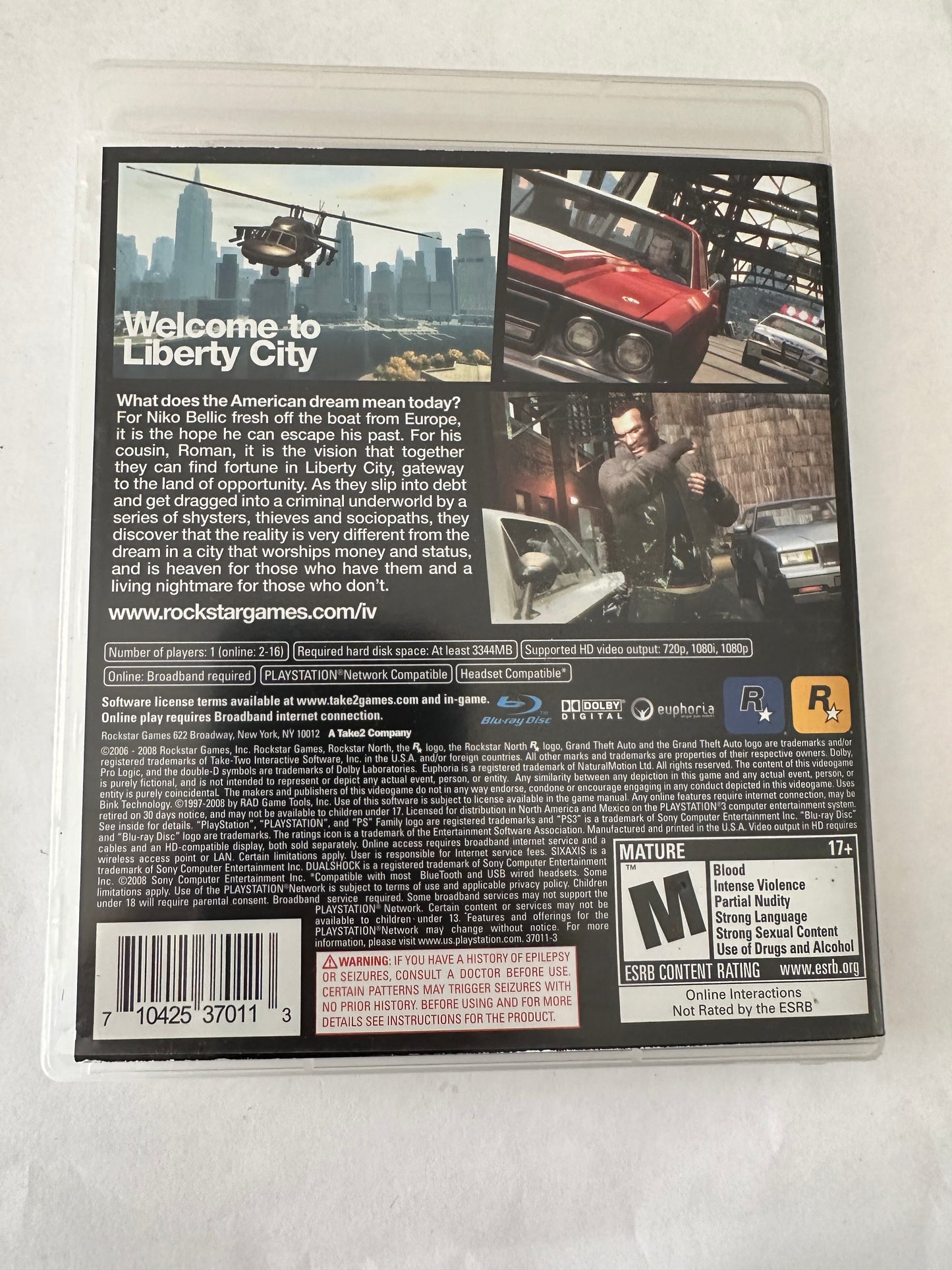 Grand theft auto iv for the ps3