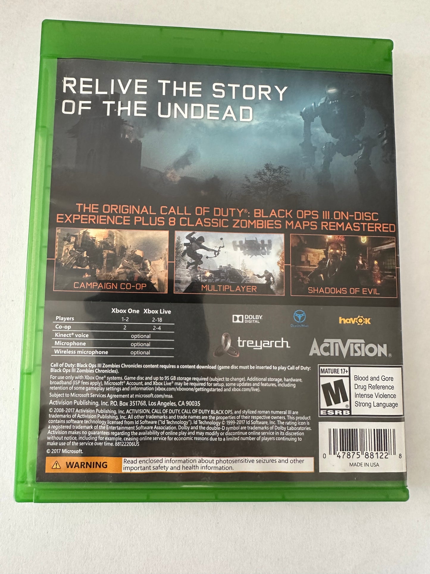 Call of duty black ops III for the Xbox one