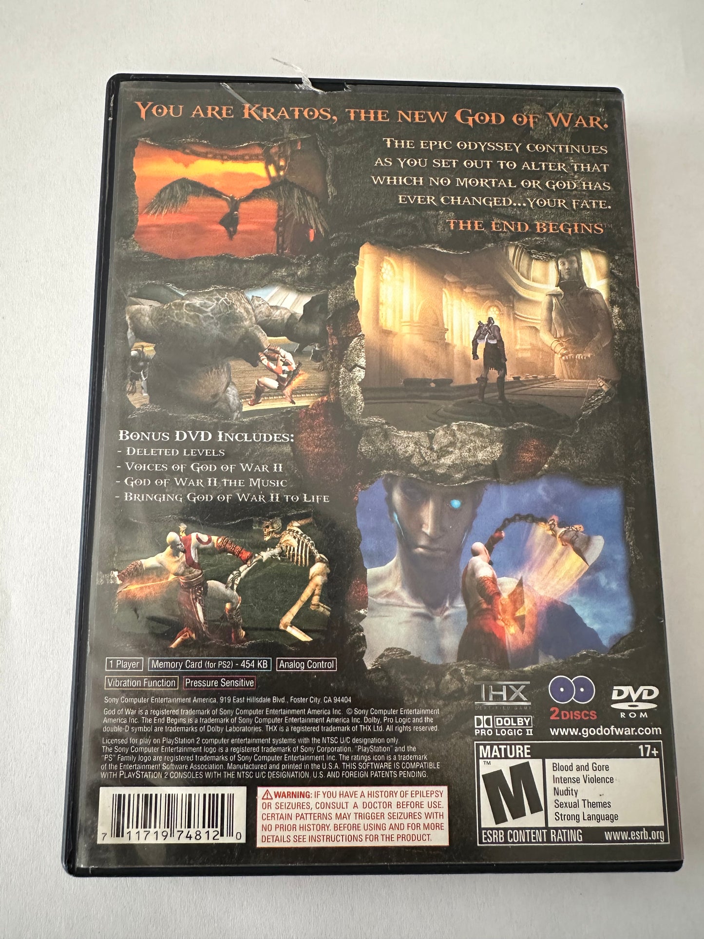 God of war 2 for the PlayStation 2