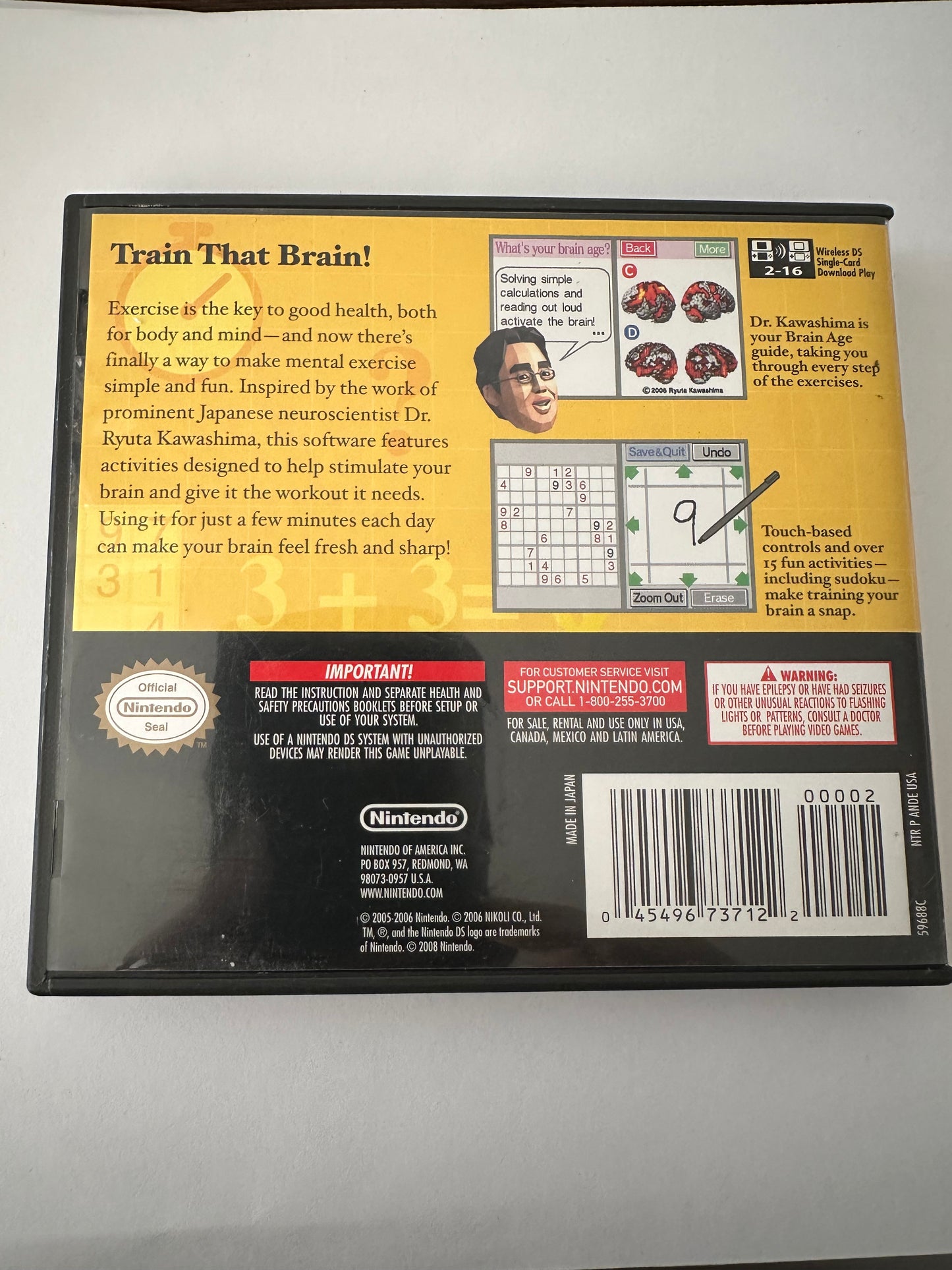 Brain Age for the Nintendo DS