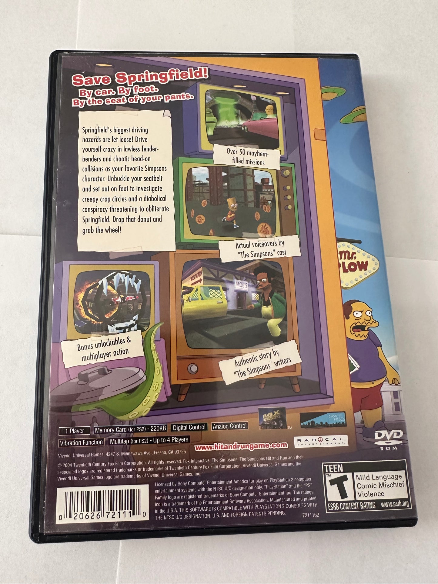The Simpsons hit n run for the PlayStation 2