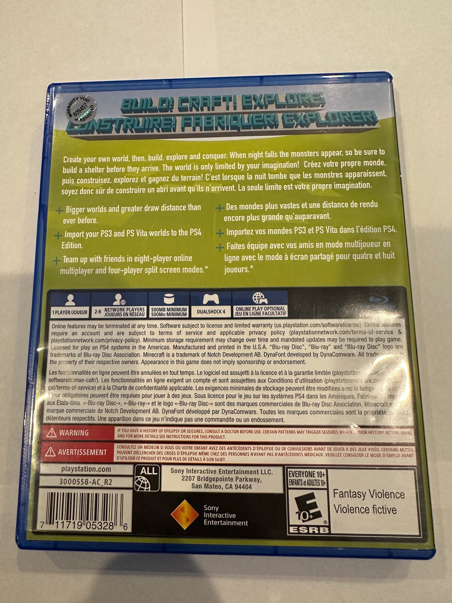 Minecraft PlayStation 4 edition