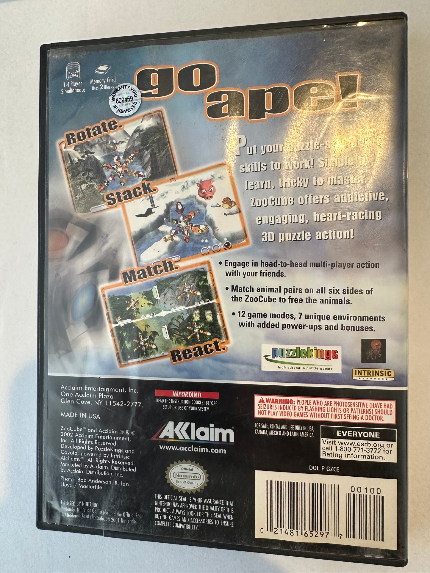 Zoocube for GameCube