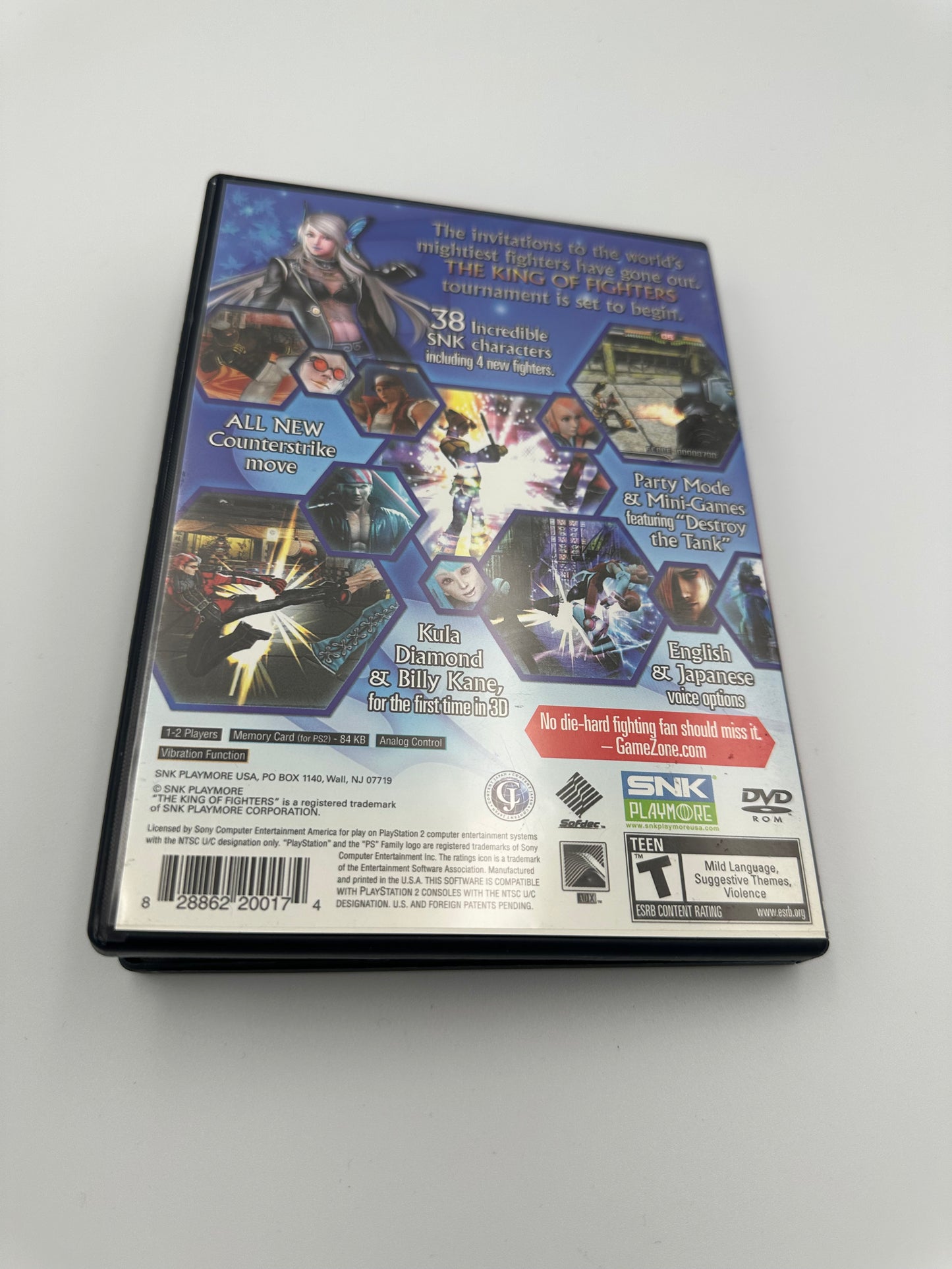 The king of fighters 2006 for PS2. Missing manual