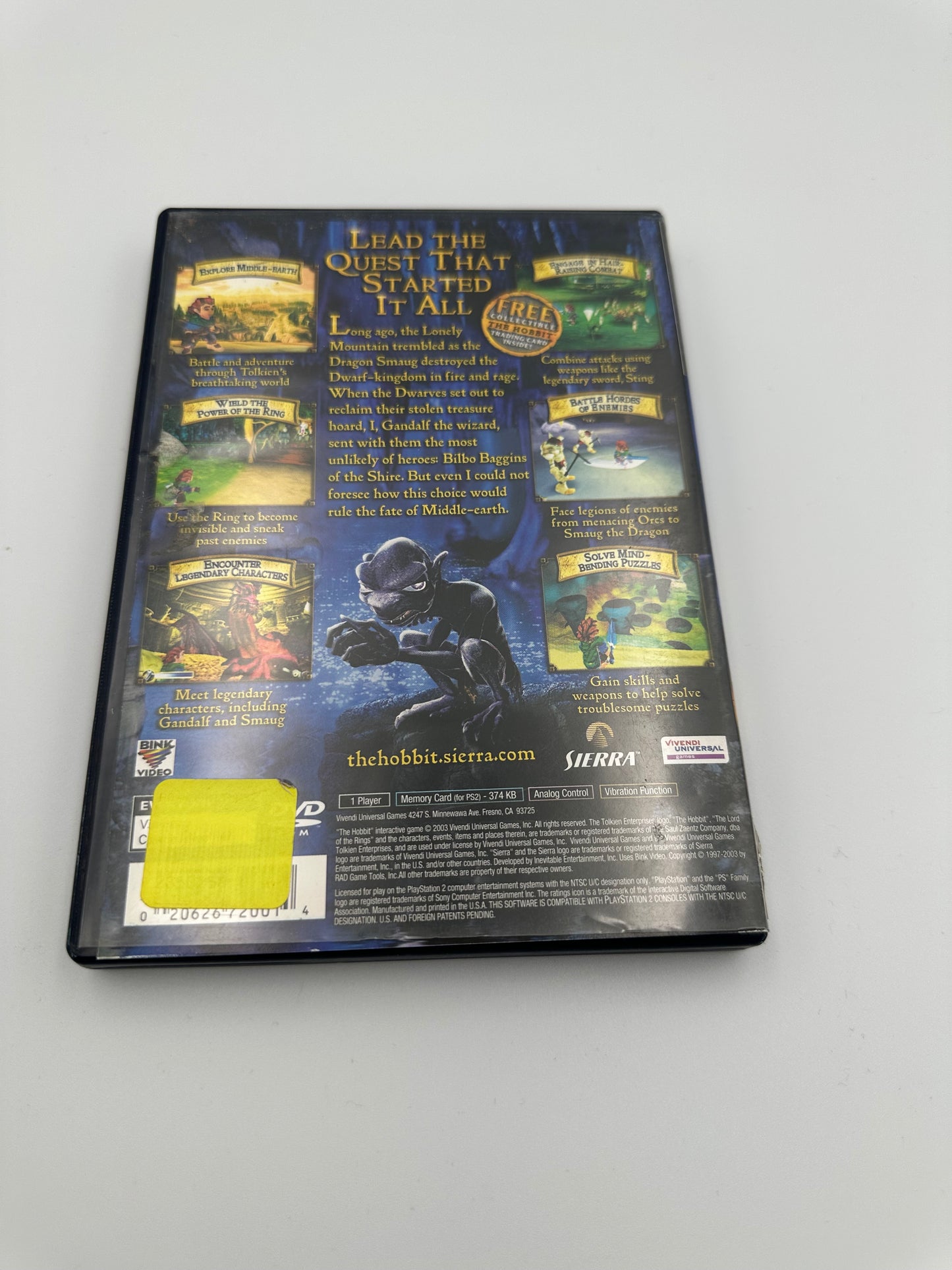 The hobbit for PS2. Missing manual