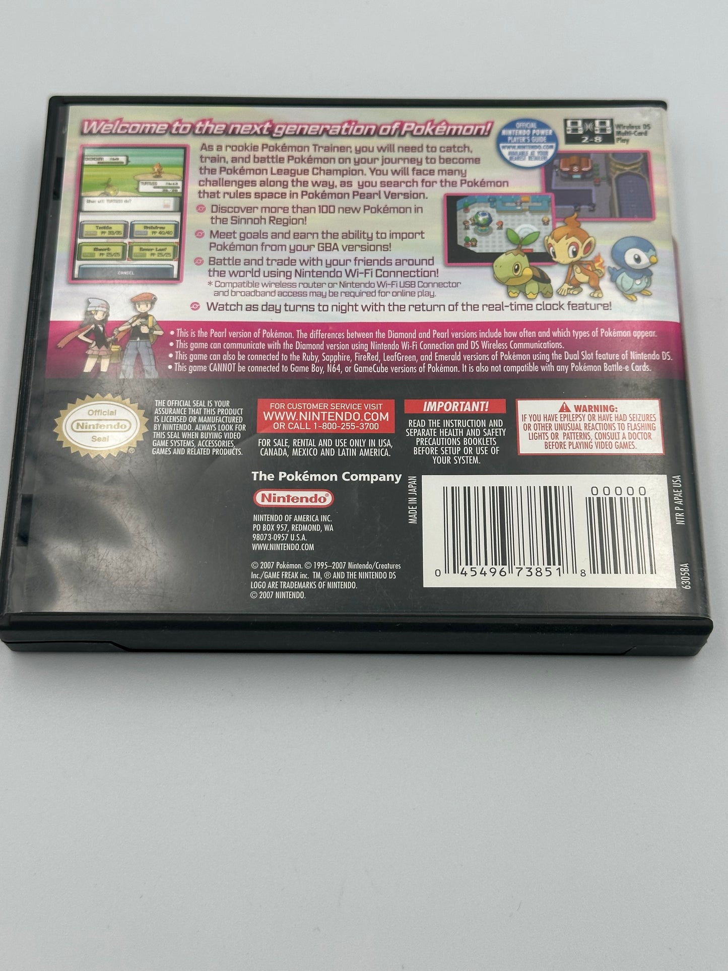 Pokémon pearl for Nintendo DS