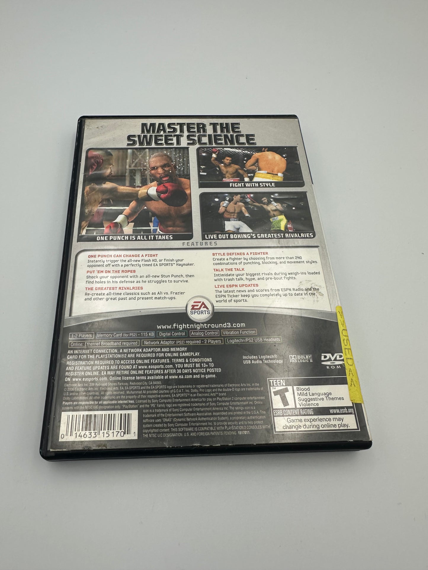 Fight night round 3 for ps2. Missing manual