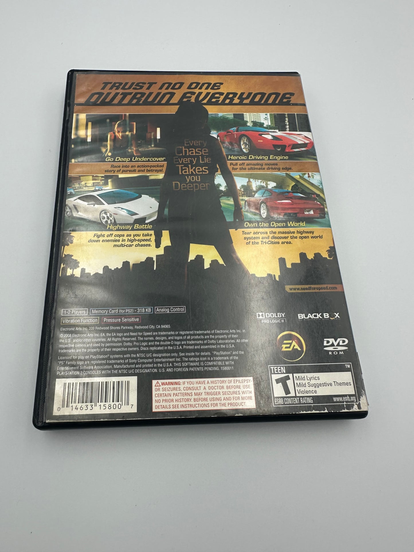 Need for speed undercover for ps2. Missing manual