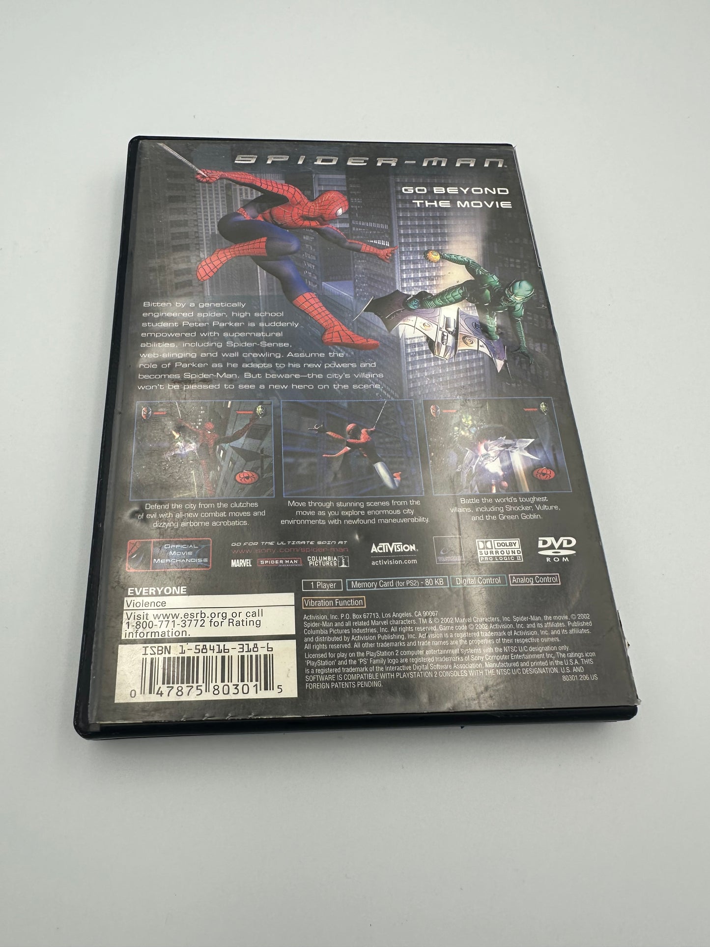 Spider-Man for PlayStation 2. Missing manual