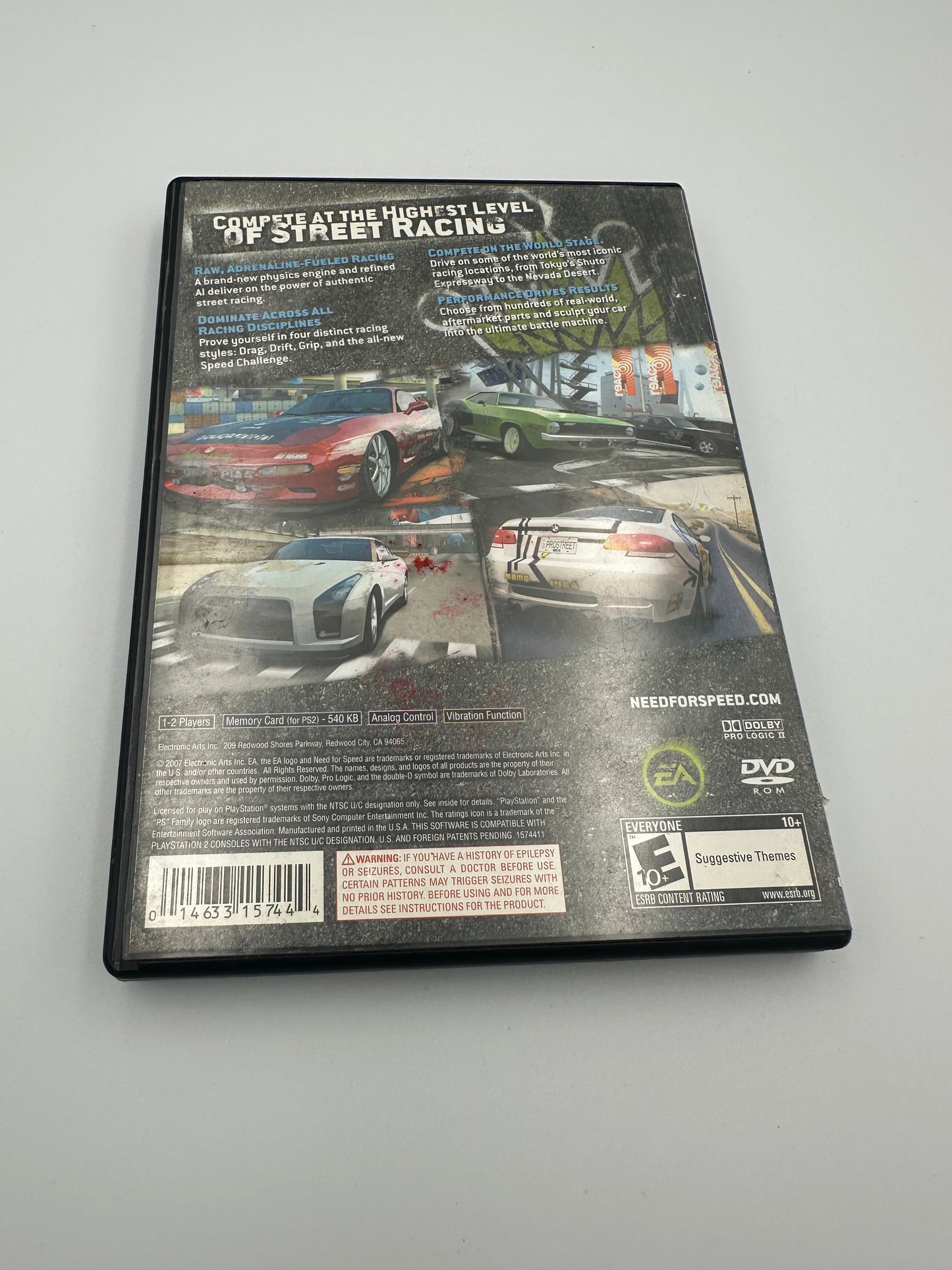 Need for speed pro street for PlayStation 2.