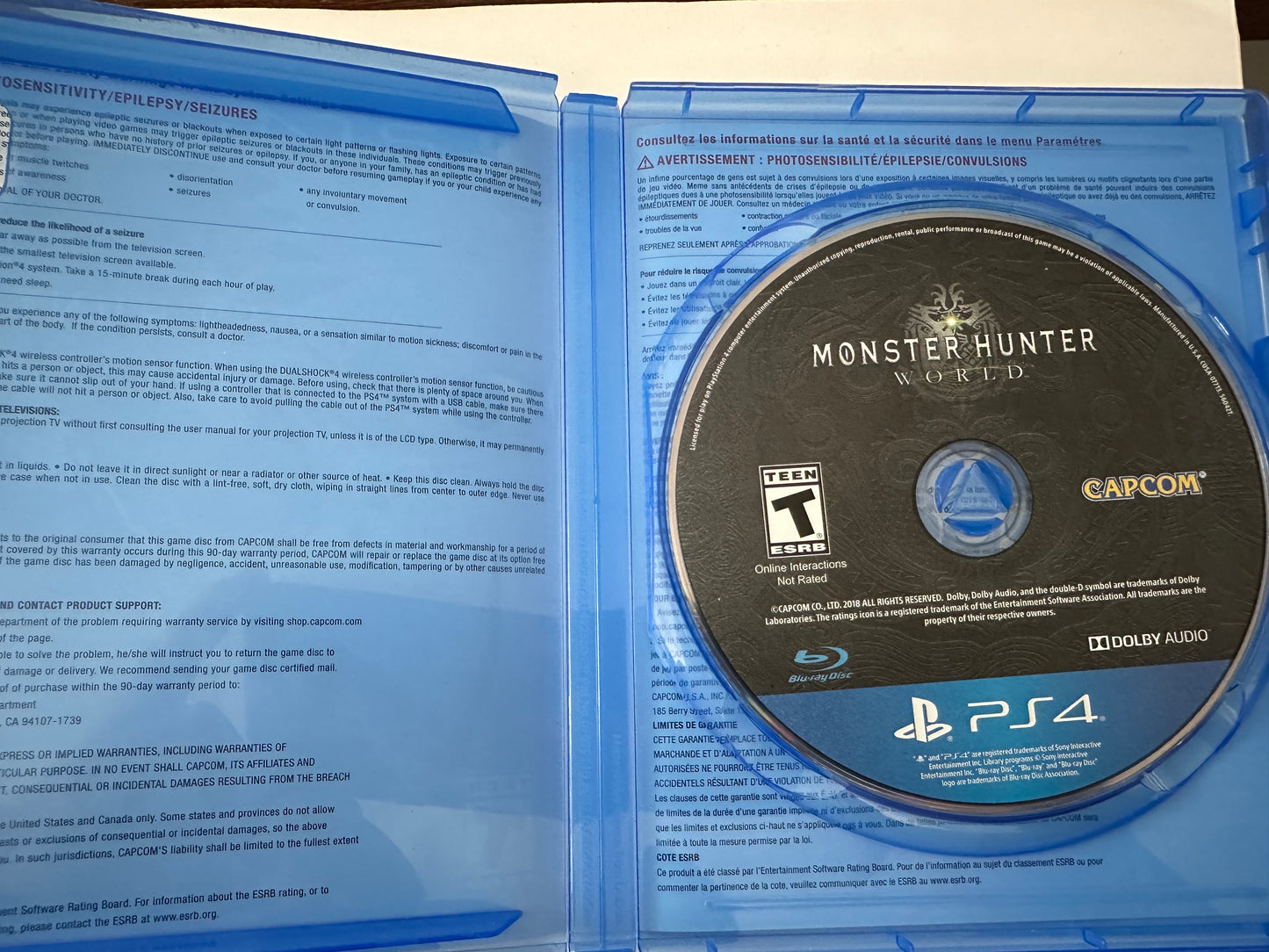 Monster hunter world for the PS4