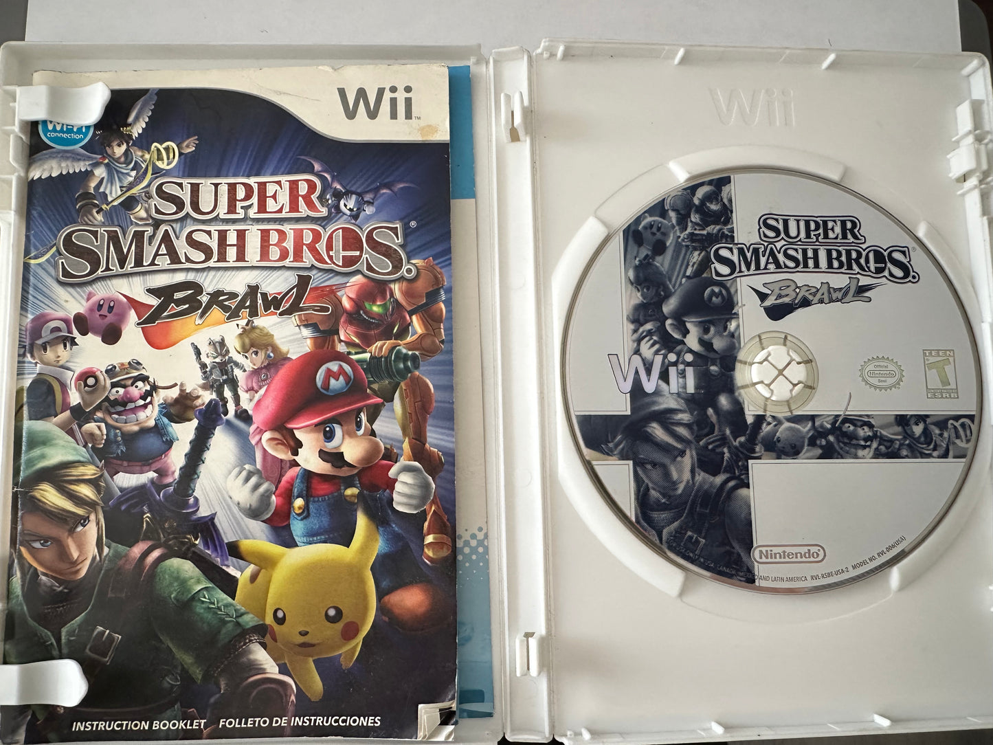 Super smash bros brawl for the Nintendo Wii
