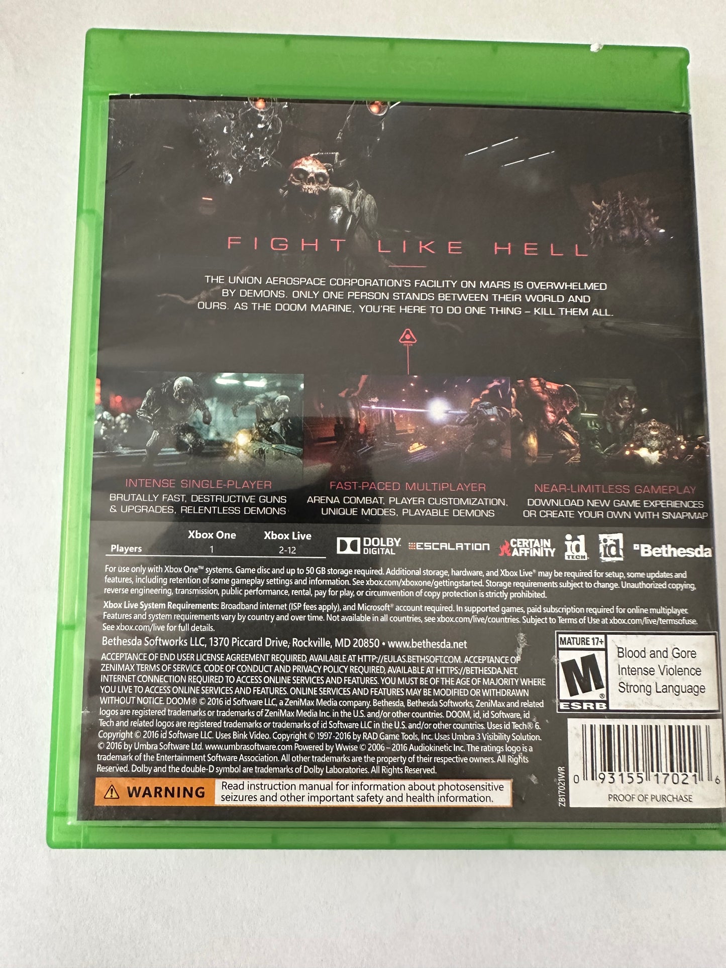Doom for the Xbox one