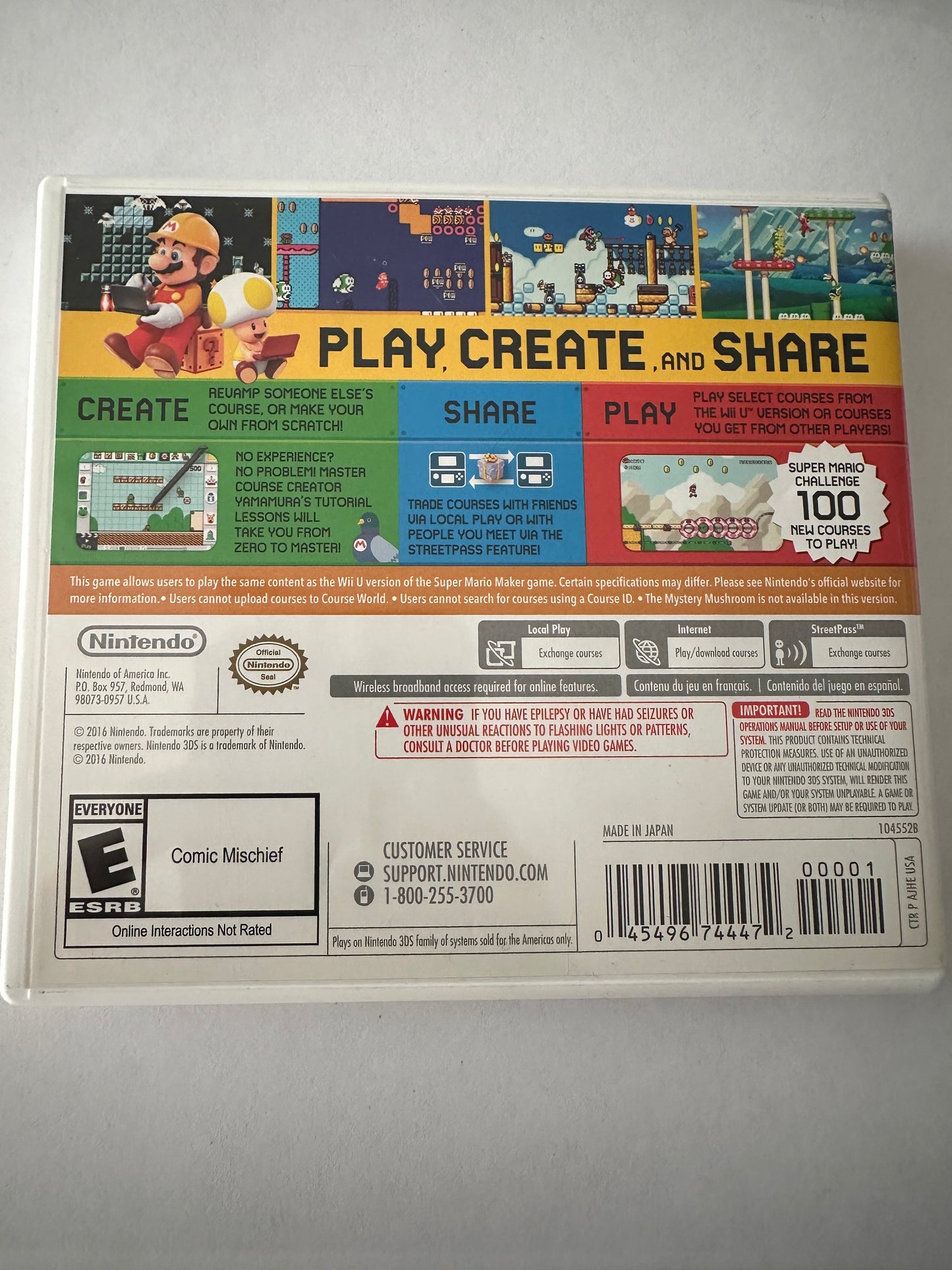 Super Mario maker 3ds for the Nintendo 3ds