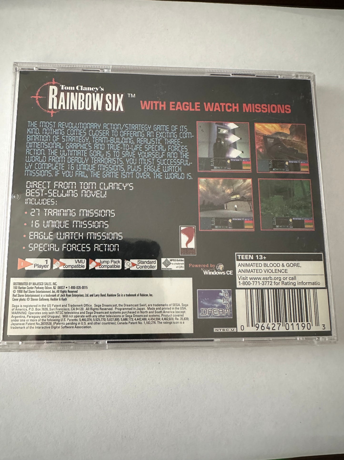 Rainbow six for the Sega Dreamcast. brand new. Sealed.