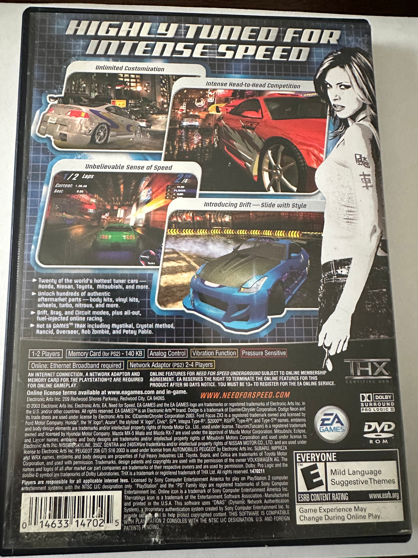 Need for speed underground for the PS2