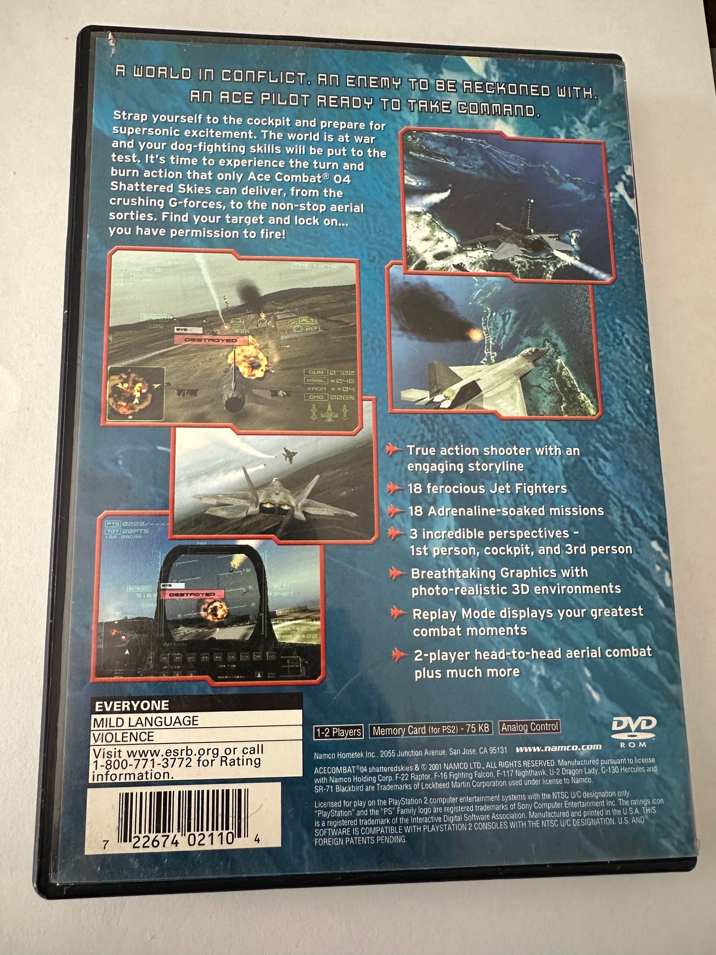 Ace combat 4 shattered skies foe the PlayStation 2. Missing manual