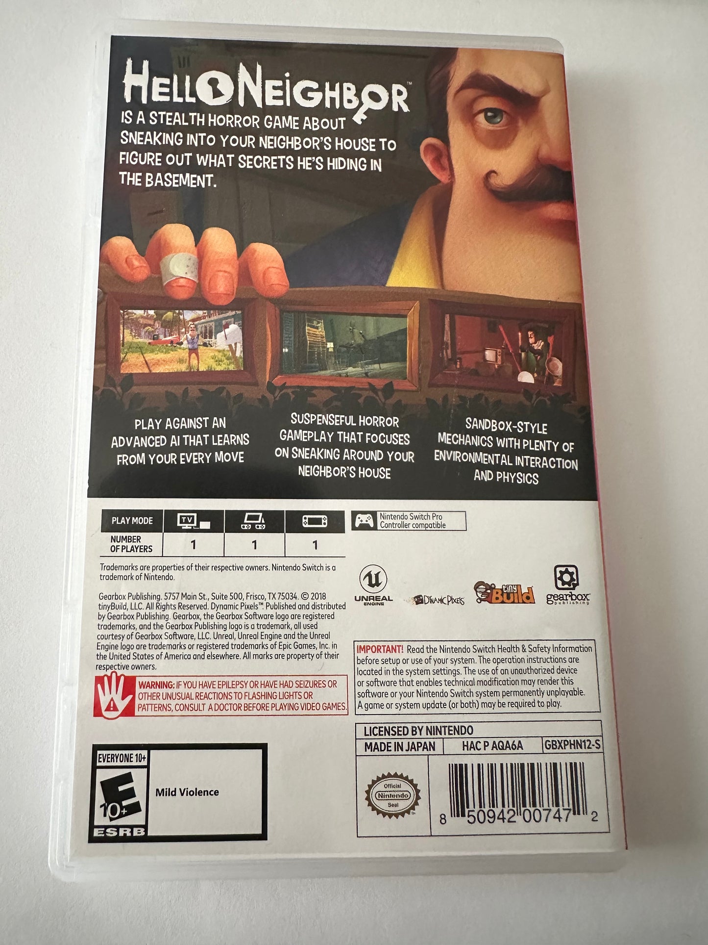 Hello neighbor for the Nintendo switch