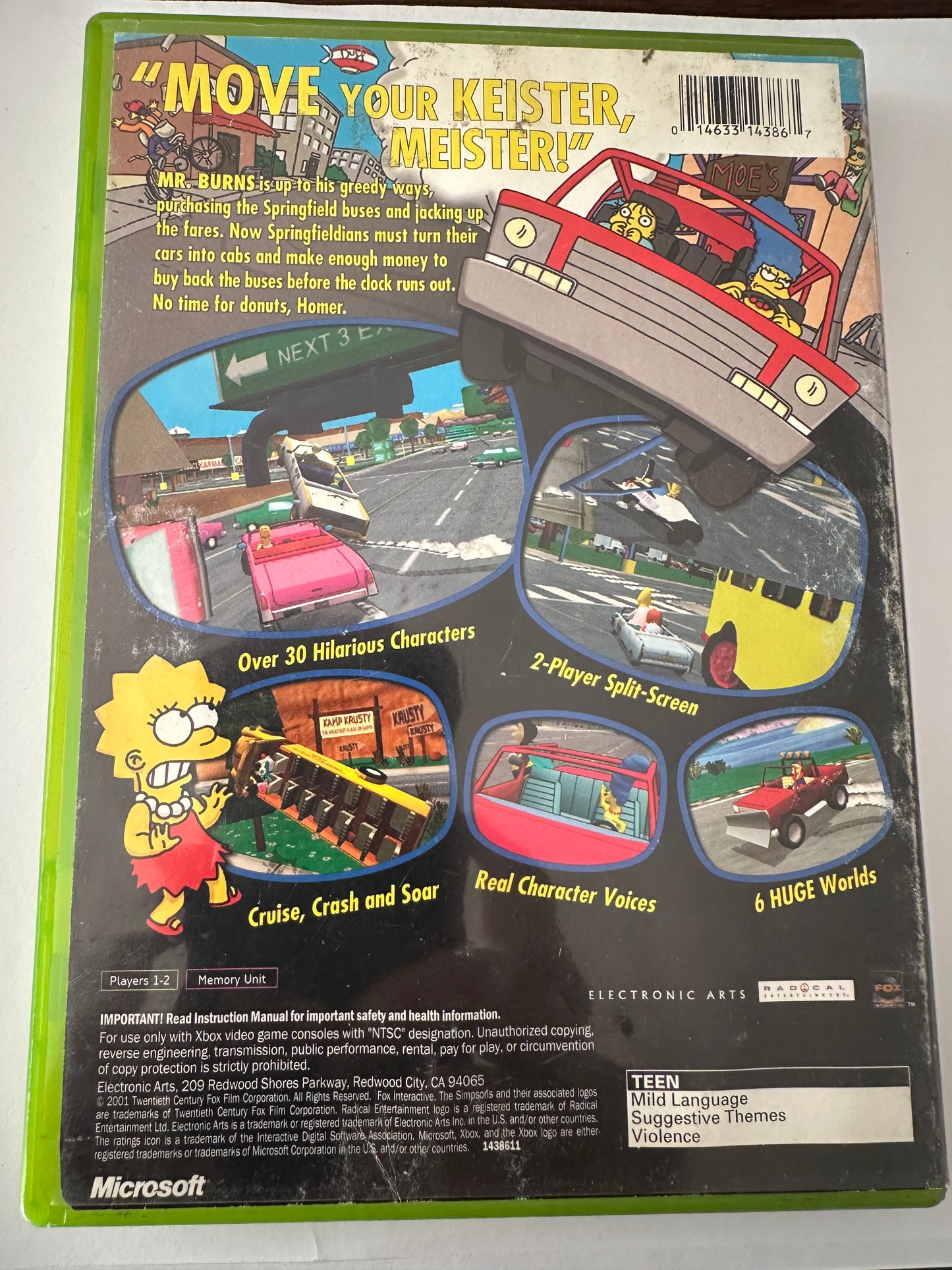 The Simpsons Road Rage for the Xbox. Missing manual.