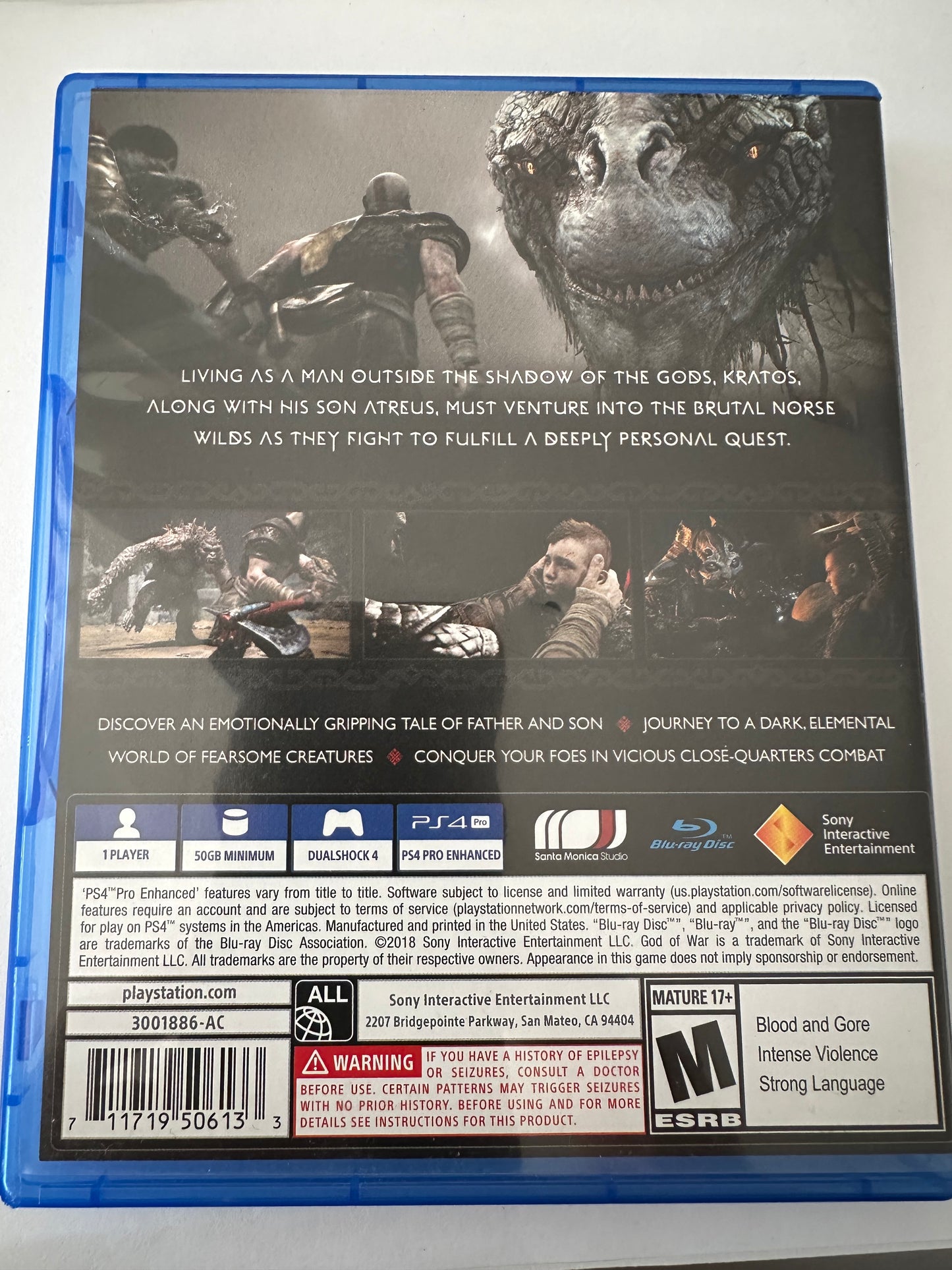 God of war for the PlayStation 4