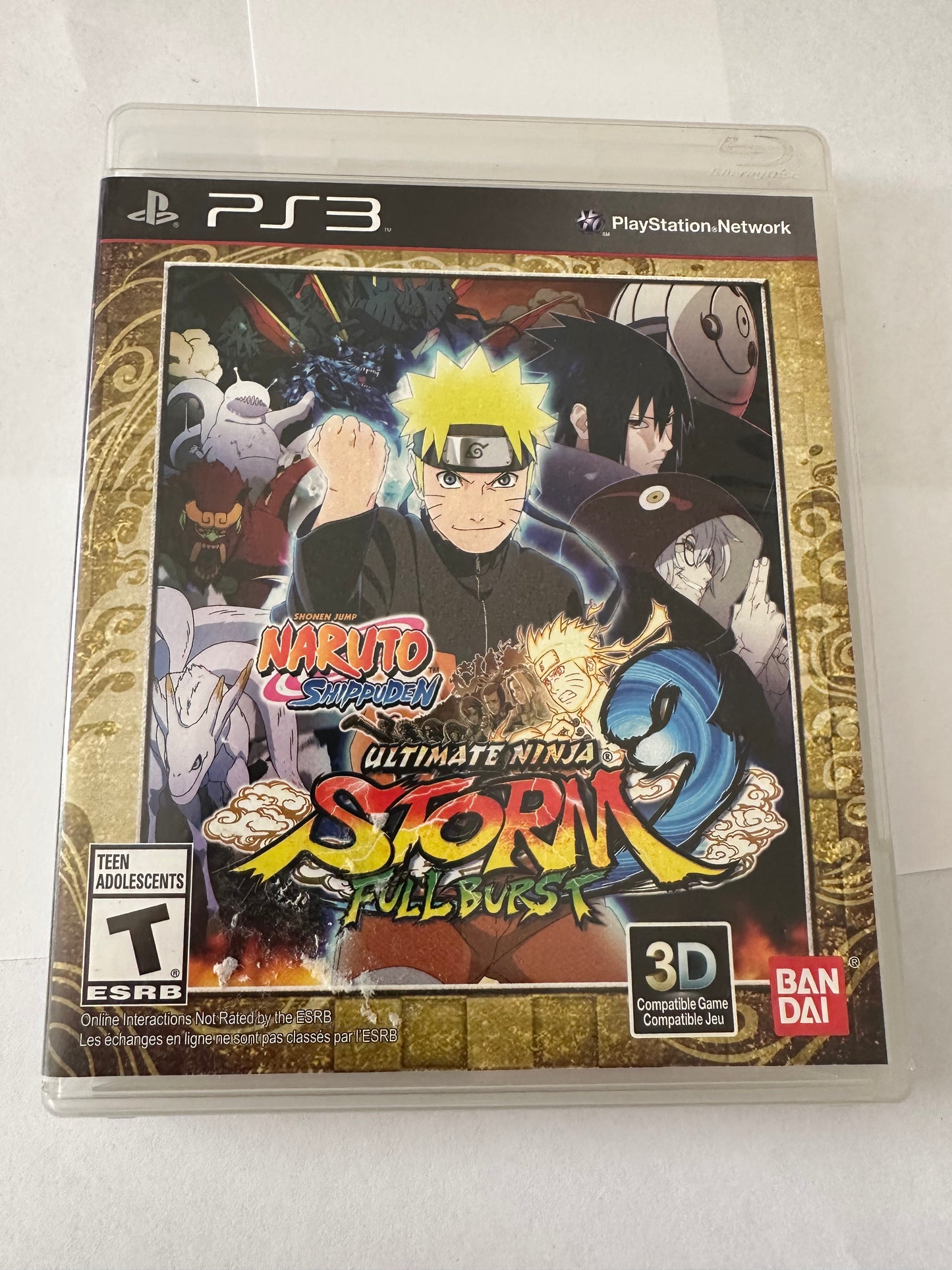 Naruto shippuden ultimate ninja storm full burst for the PS3. Missing manual