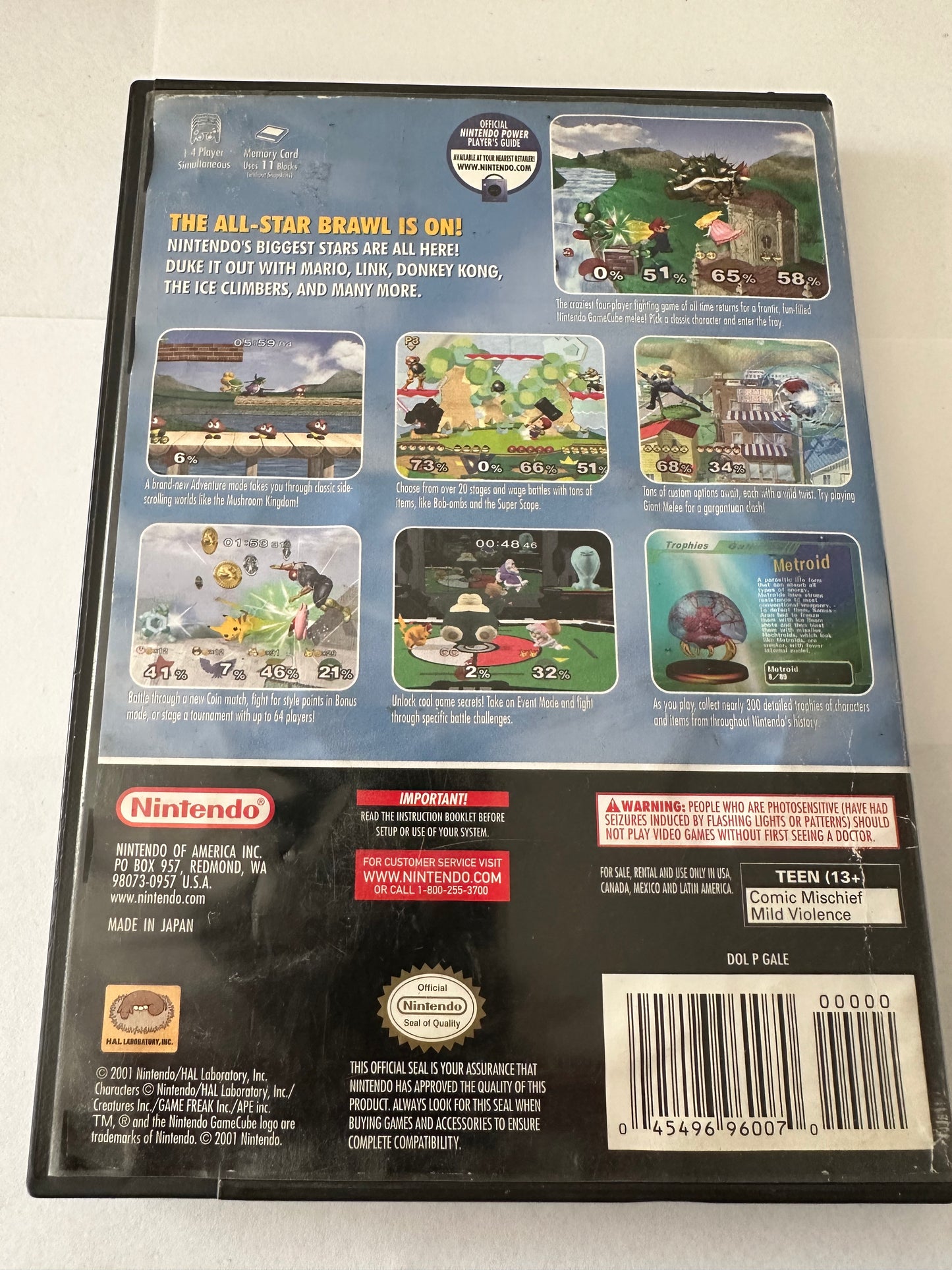 Super smash bros melee for the GameCube