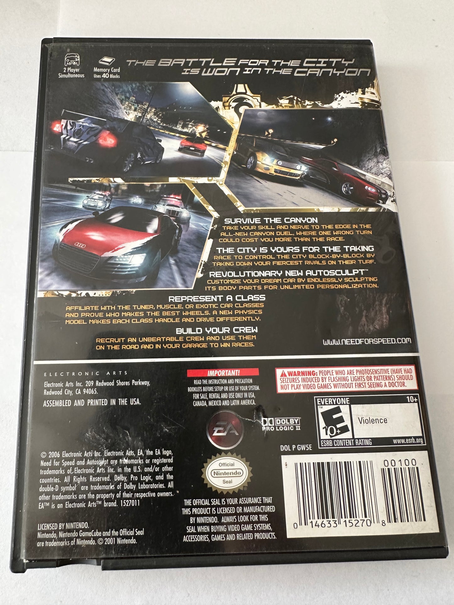 Need for speed carbon for the GameCube