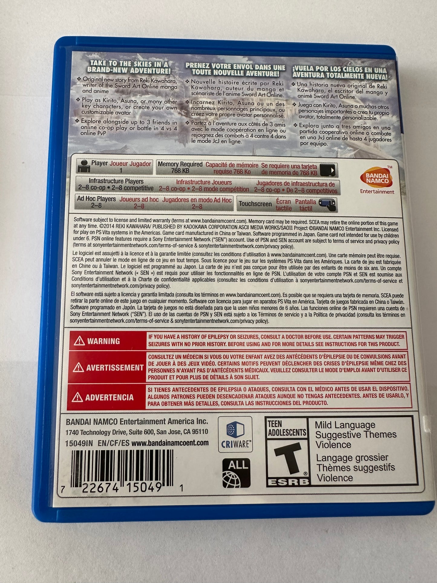 Sword art online lost song for the vita