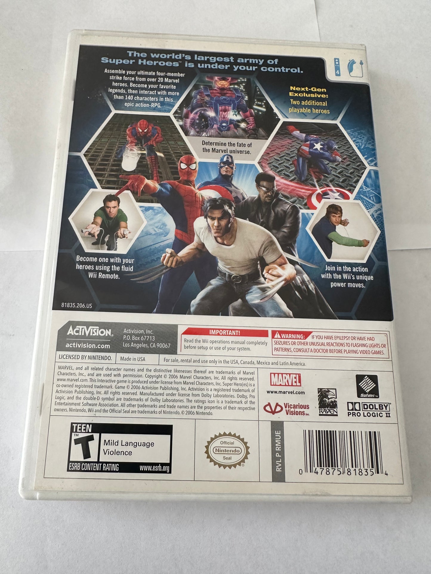Marvel Ultimate Alliance for the Nintendo Wii