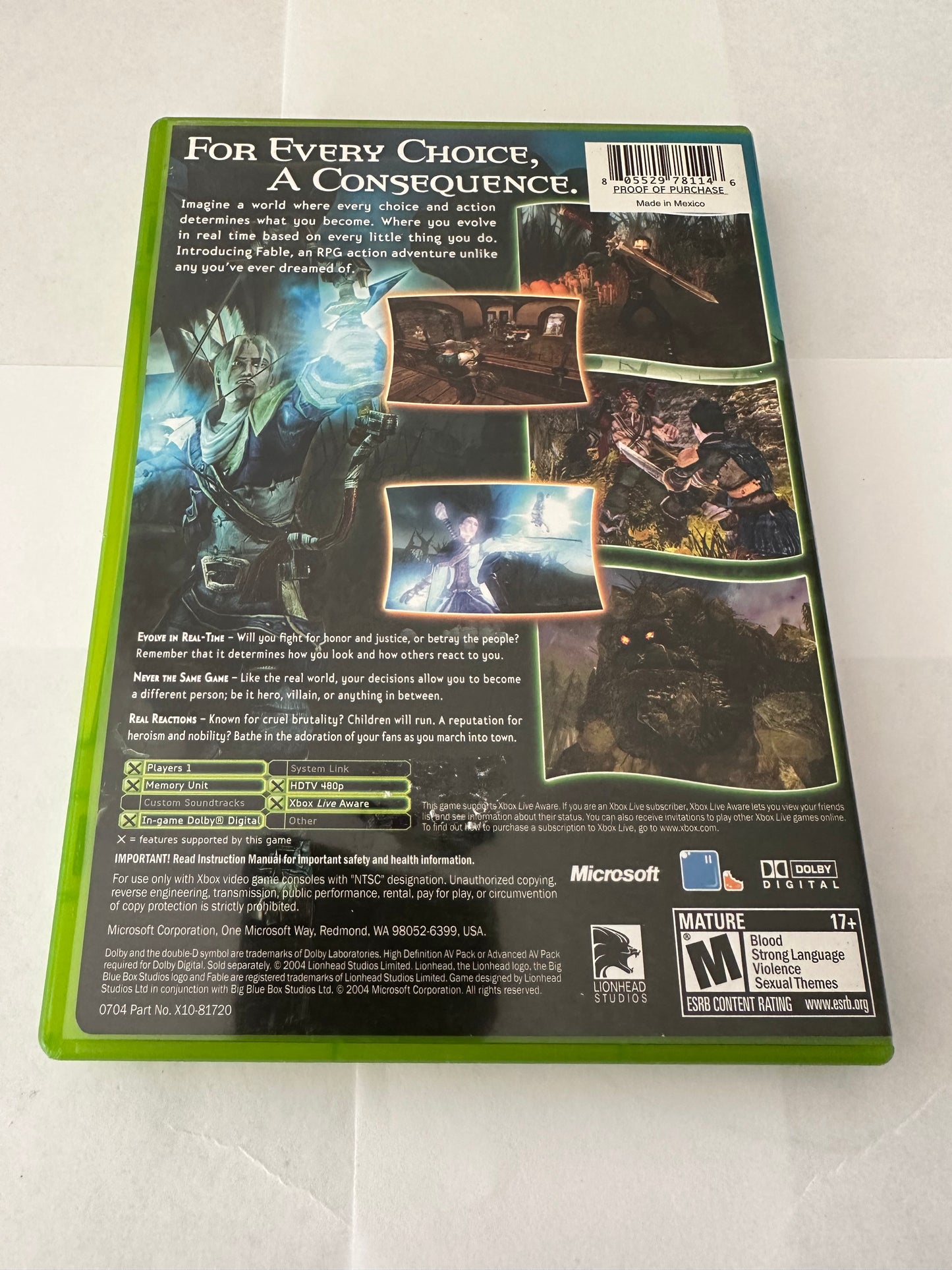 Fable for the Xbox