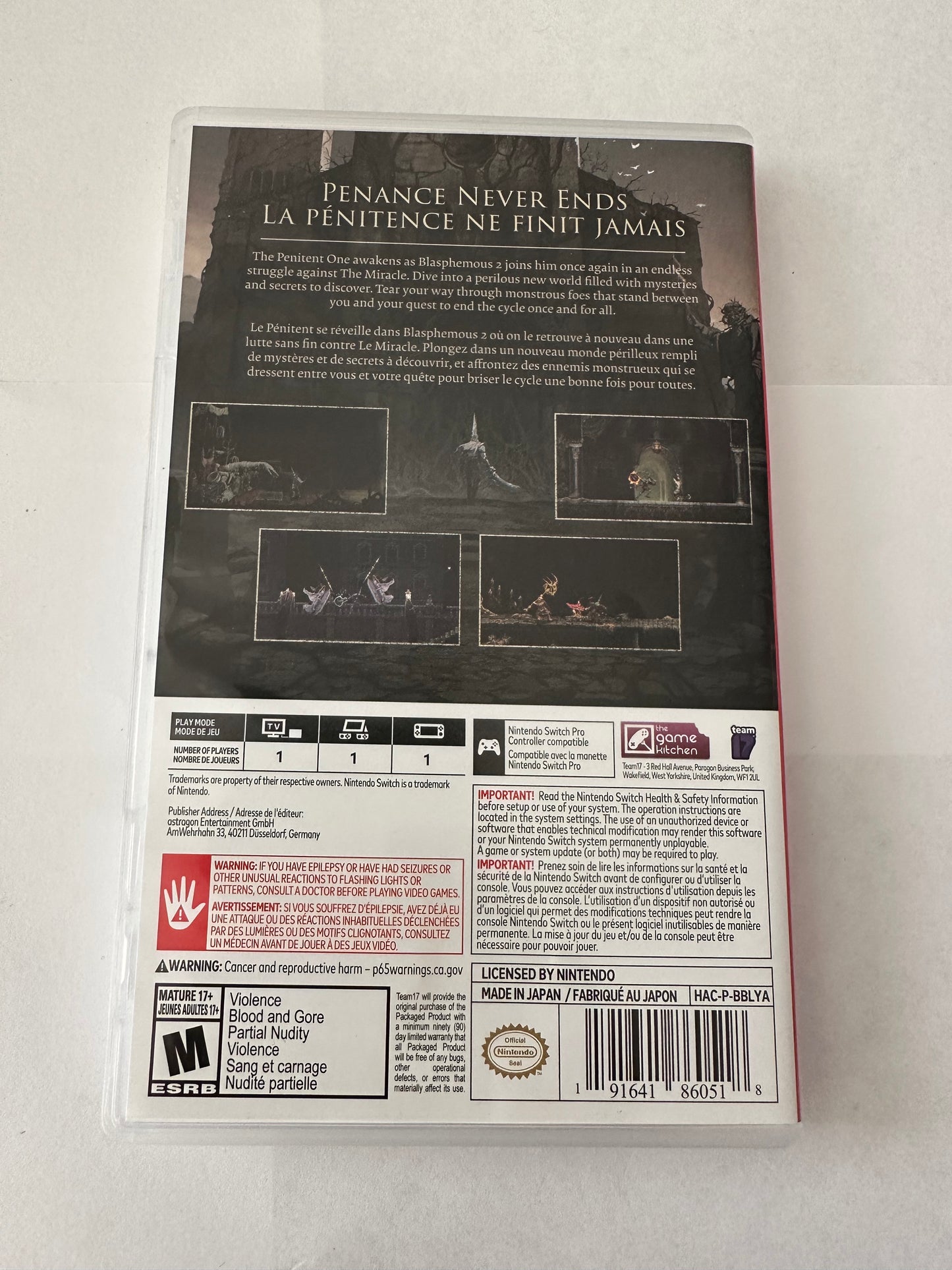 Blasphemus ii for the Nintendo switch