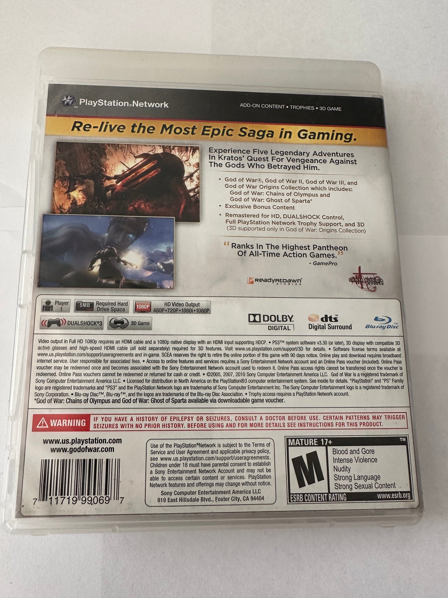 God of war saga for the PS3