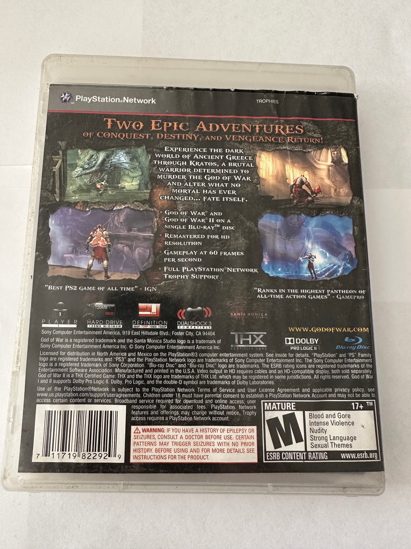 God of war collection for the PS3